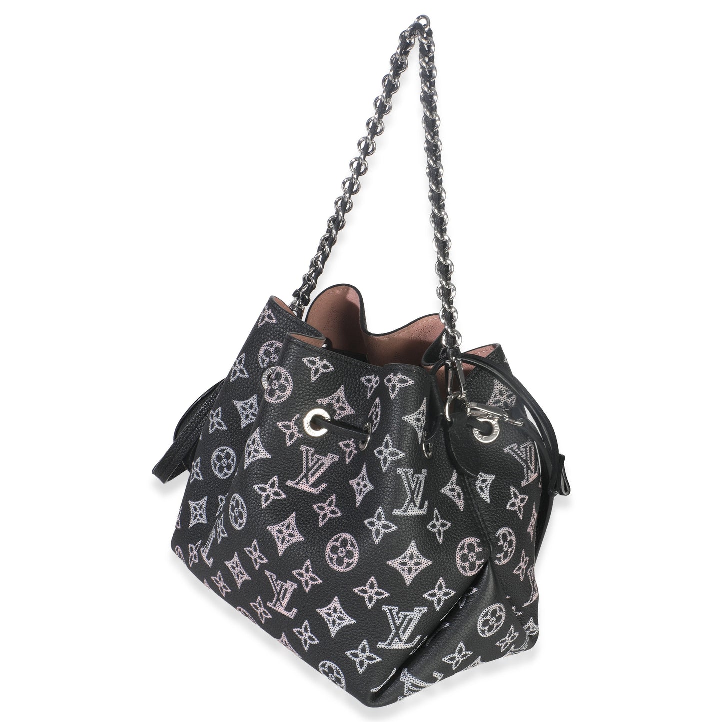 Louis Vuitton Black Pink Monogram Mahina Flight Mode Bella