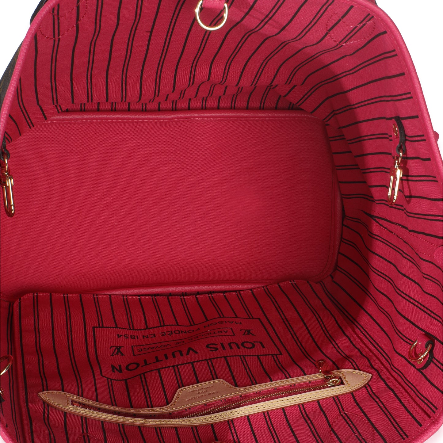 Louis Vuitton Fuschia Monogram Canvas Inside Out Neverfull Bandouliere MM