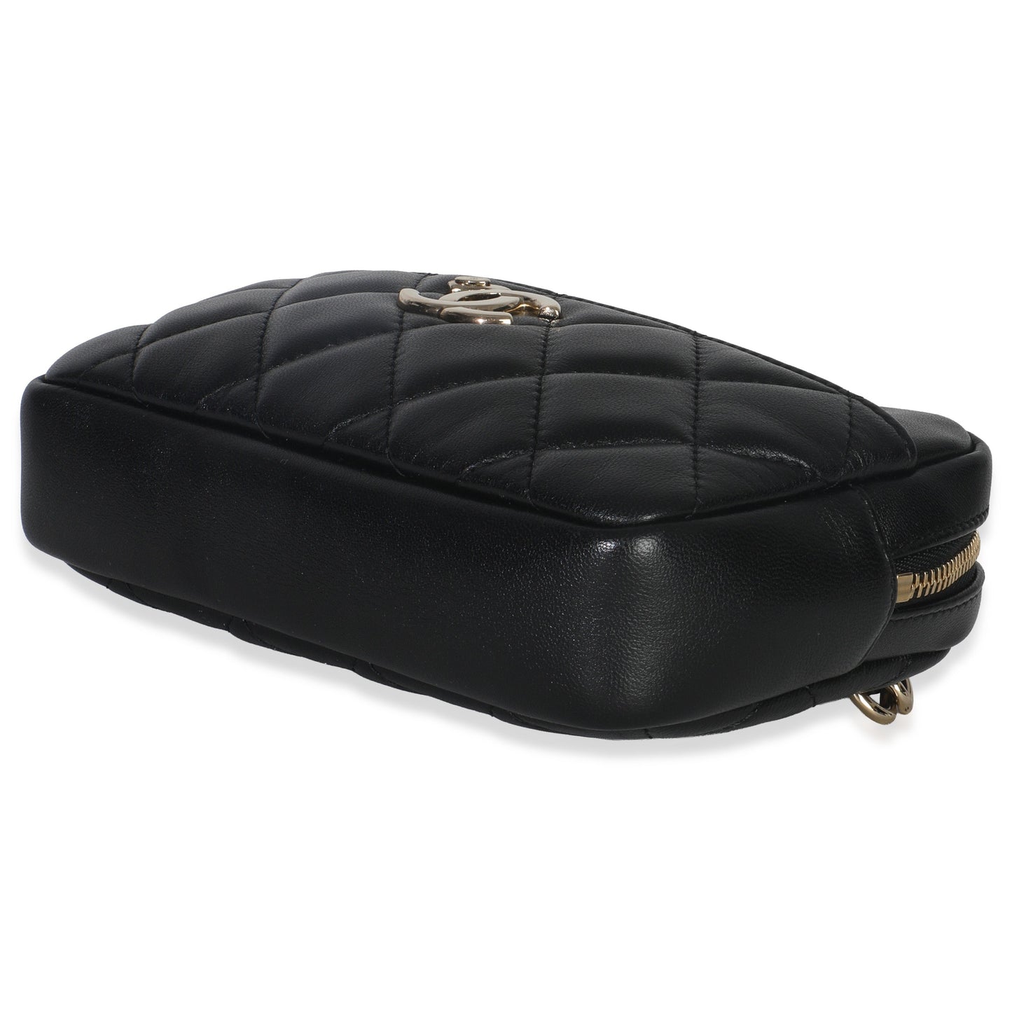Chanel Black Quilted Lambskin Front Pocket Belt Bag