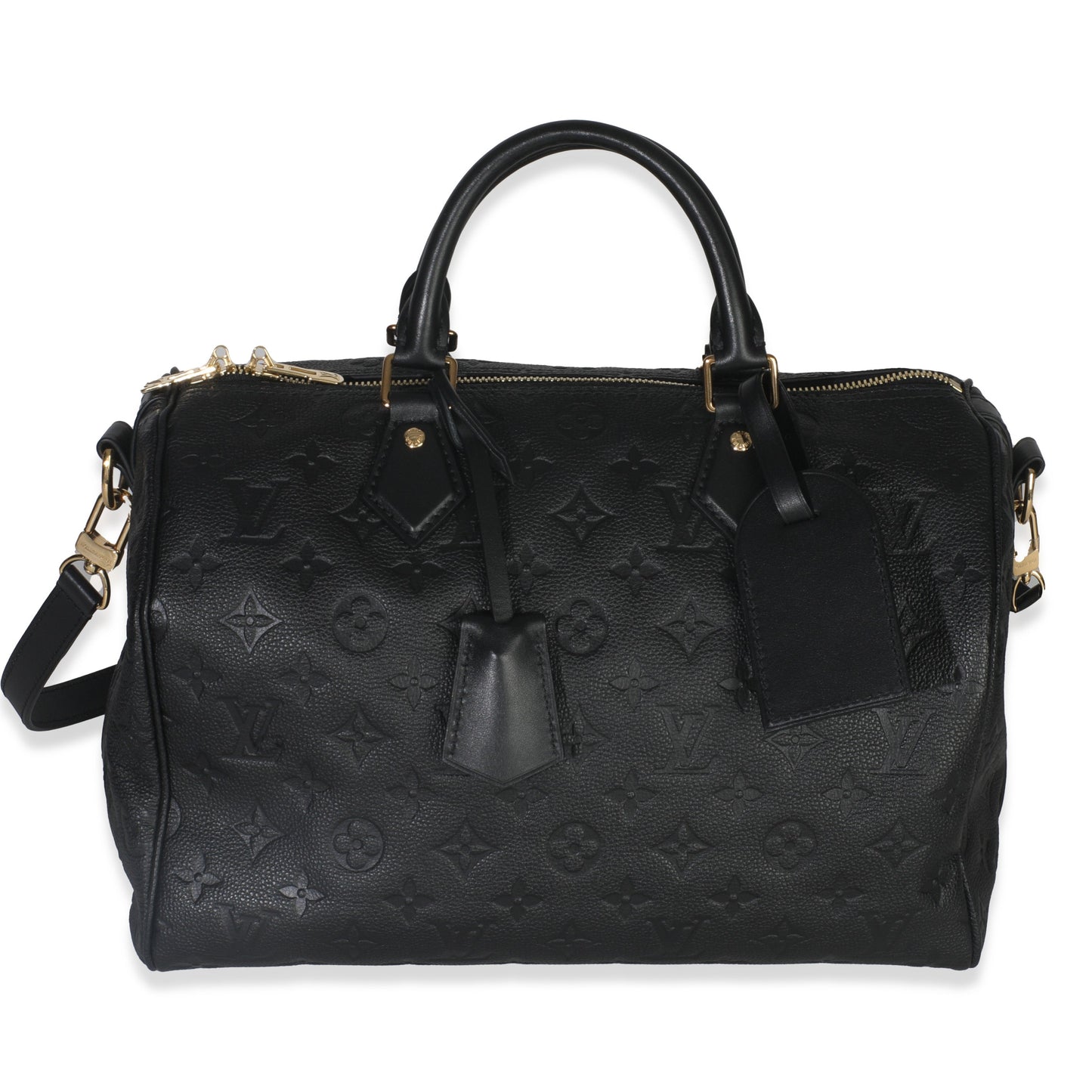 Louis Vuitton Black Monogram Empreinte Speedy Soft 30