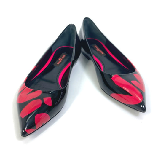 LOUIS VUITTON Leather shoes Patent leather Black x pink Pumps Petanko Monogram graffiti Women 34