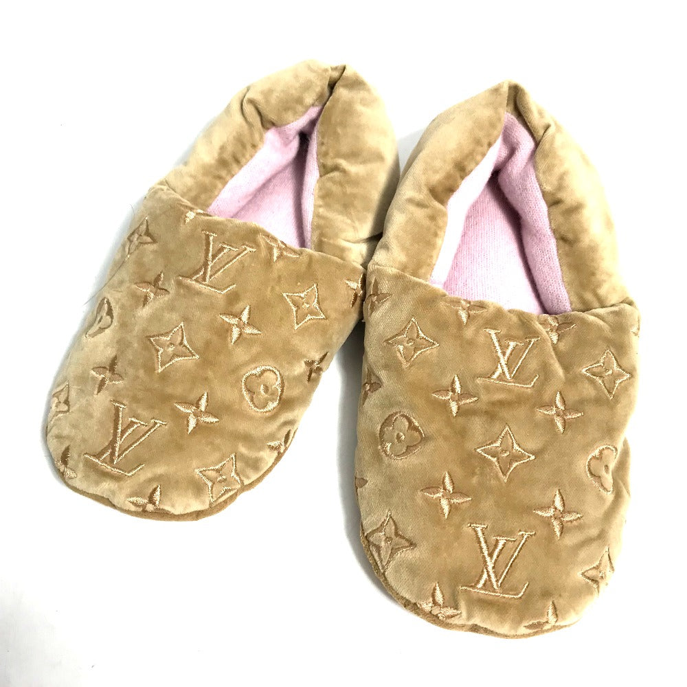LOUIS VUITTON Other shoes velvet beige Dreamy line Monogrammed room shoes Women 36