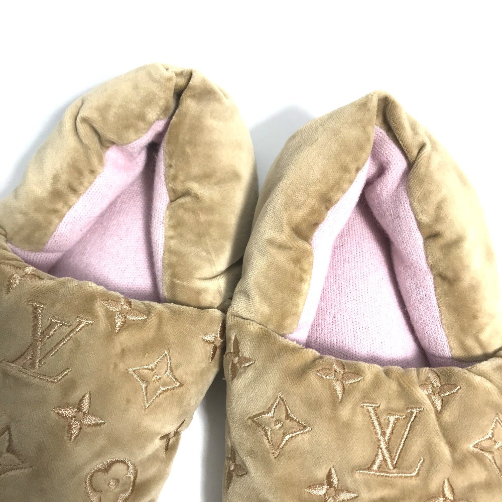 LOUIS VUITTON Other shoes velvet beige Dreamy line Monogrammed room shoes Women 36