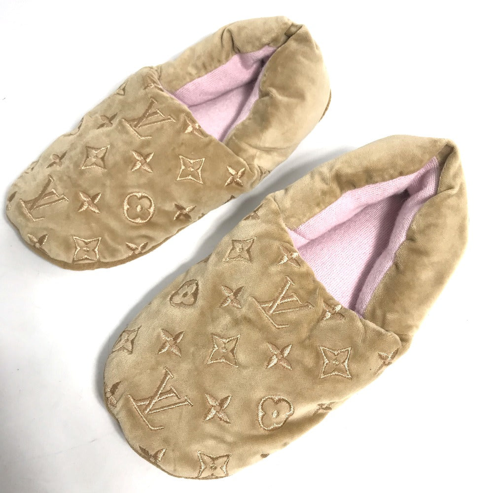 LOUIS VUITTON Other shoes velvet beige Dreamy line Monogrammed room shoes Women 36