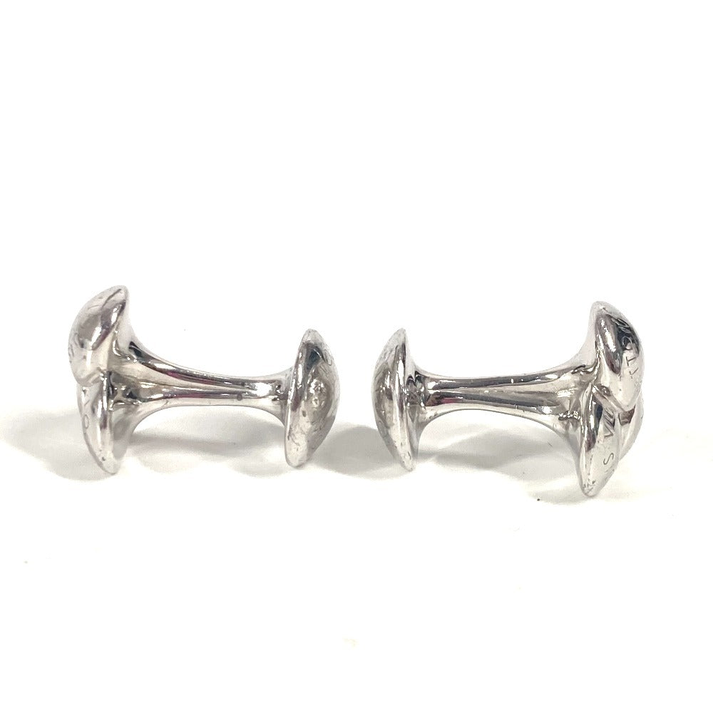 LOUIS VUITTON cuffs metal Silver Buton de Manchette Flower mens