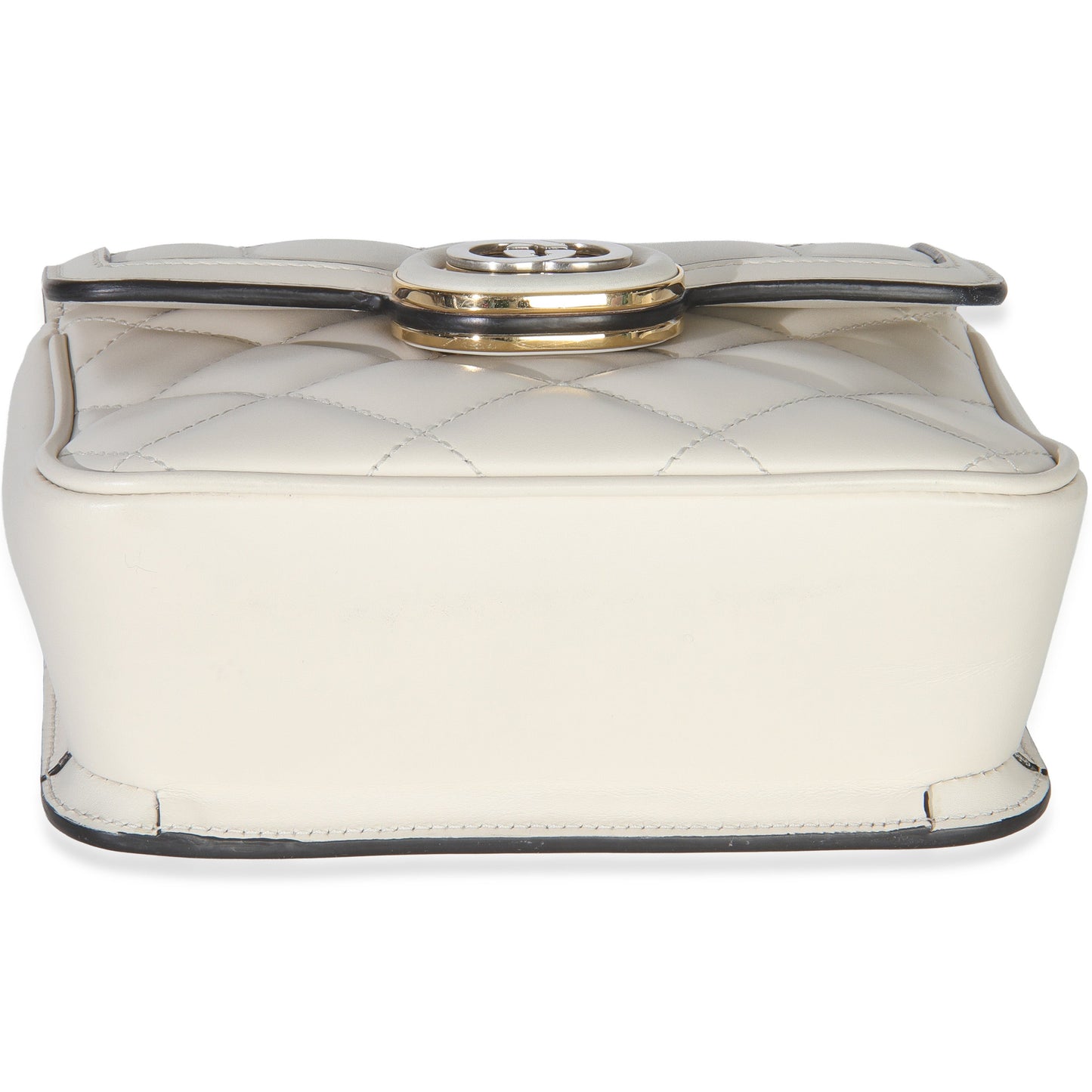 Gucci White Quilted Calfskin Mini Deco Chain Bag