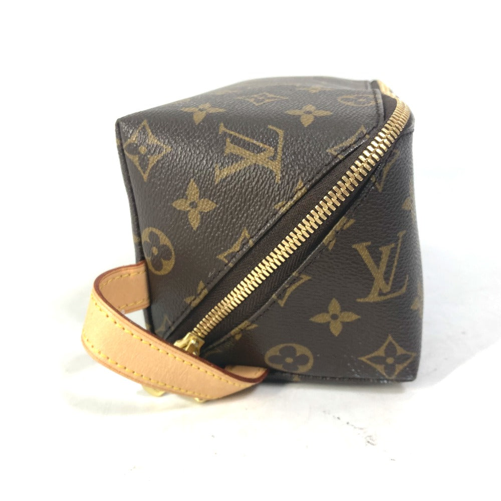 LOUIS VUITTON Pouch M47925 Monogram canvas Brown 6-piece set Monogram shoe maintenance set