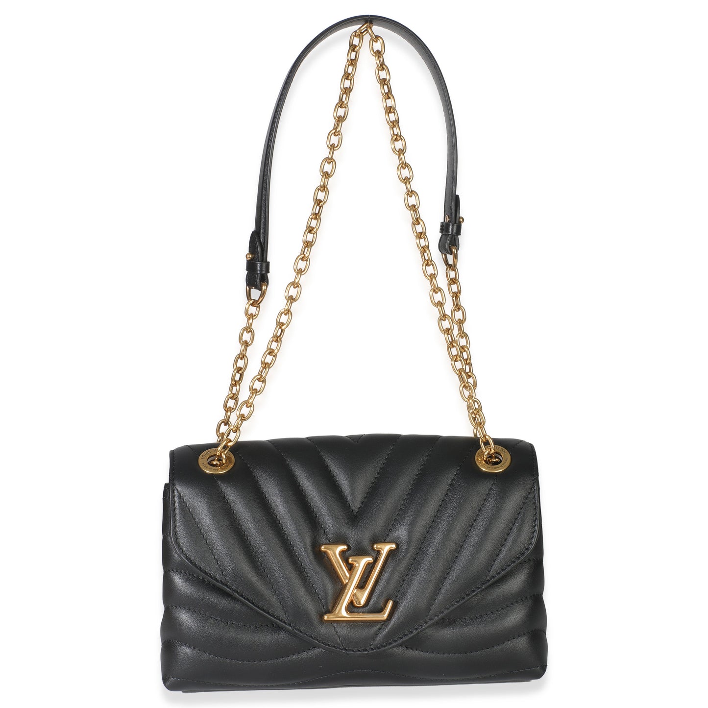 Louis Vuitton Black Calfskin New Wave Chain MM