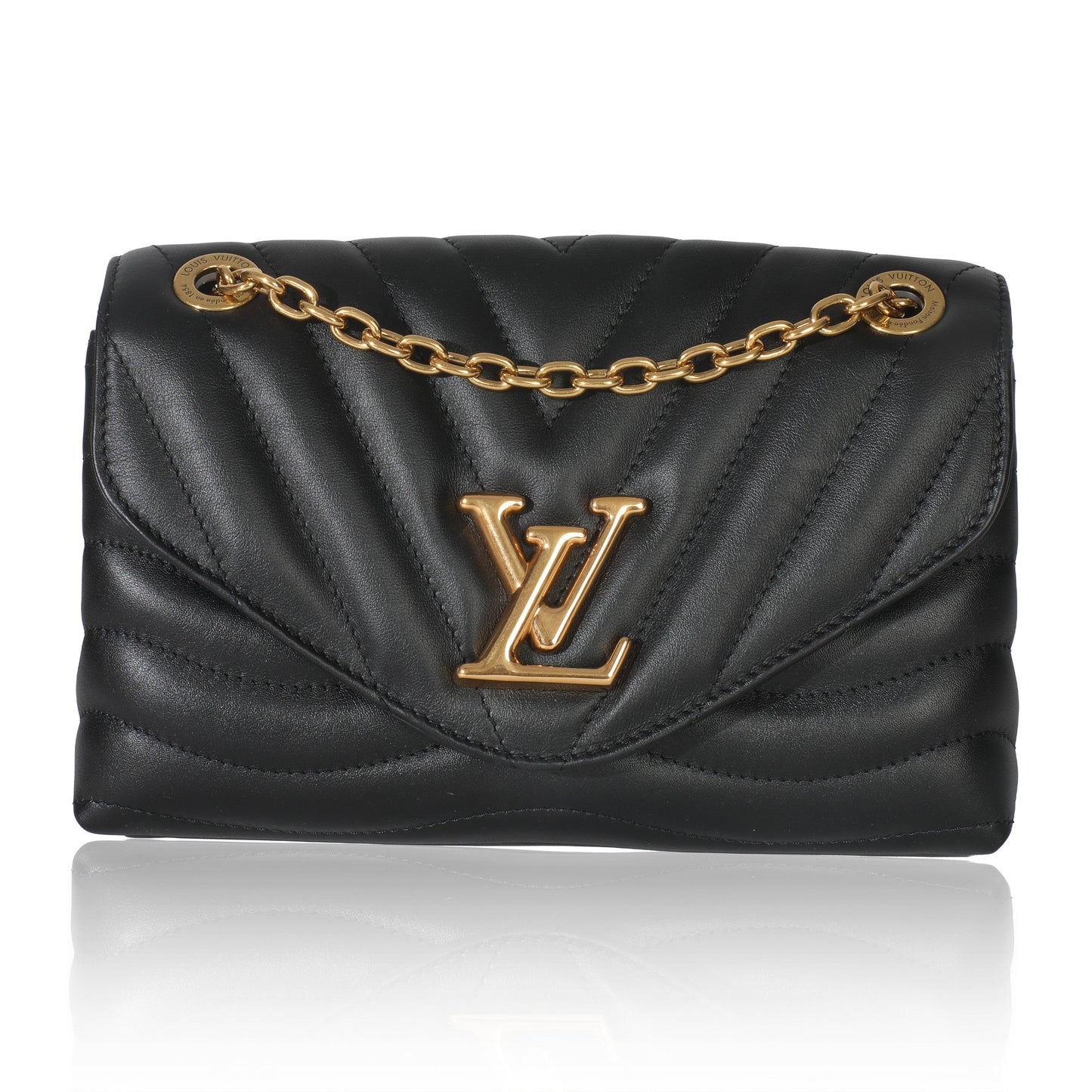 Louis Vuitton Black Calfskin New Wave Chain MM