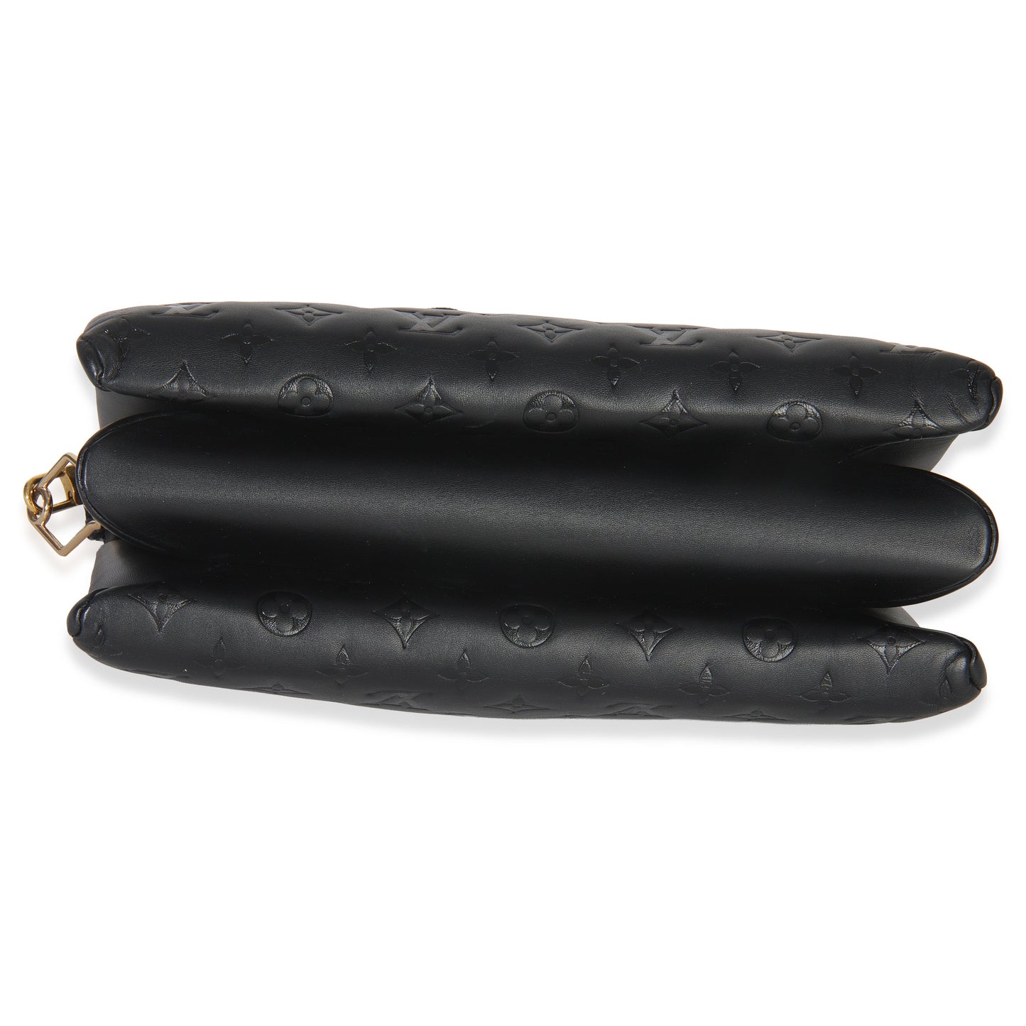 Louis Vuitton Black Monogram Embossed Lambskin Coussin MM