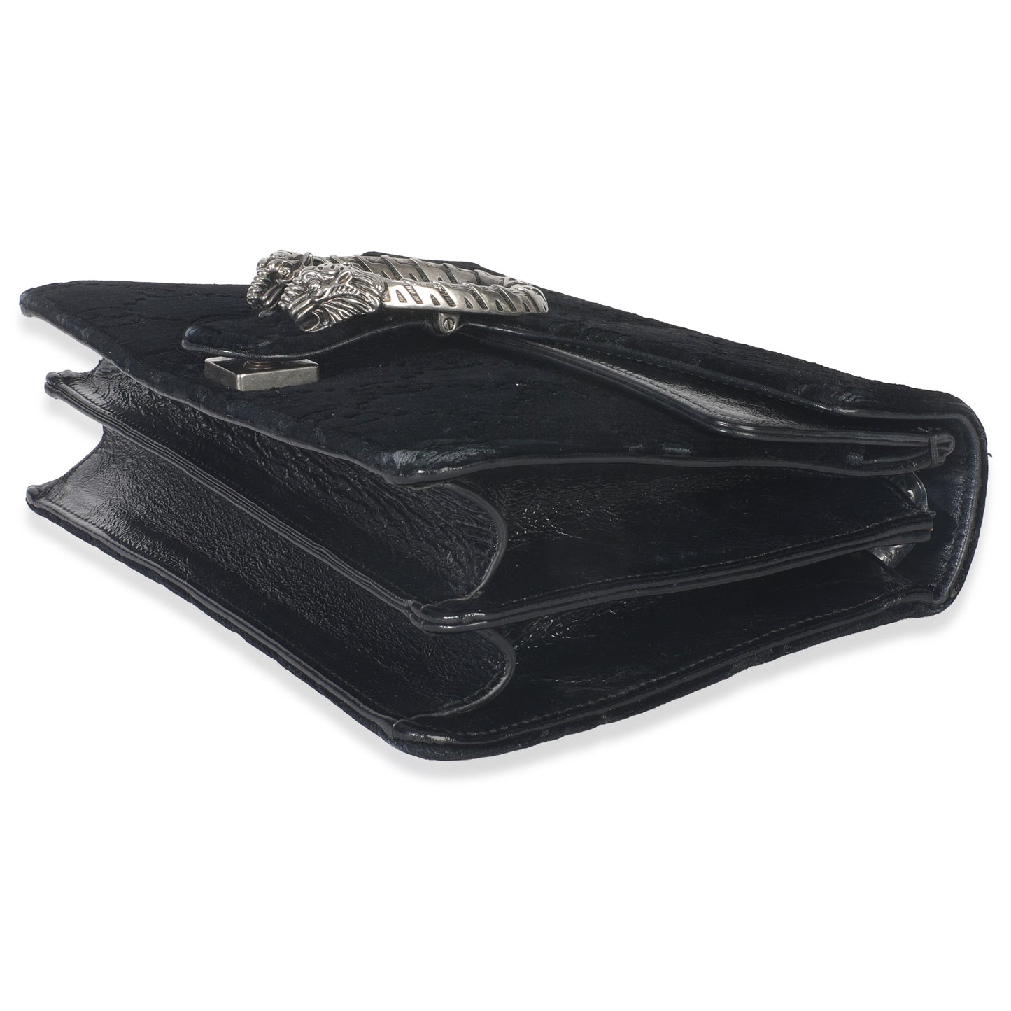 Gucci Black GG Embossed Velvet Small Dionysus Chain Bag