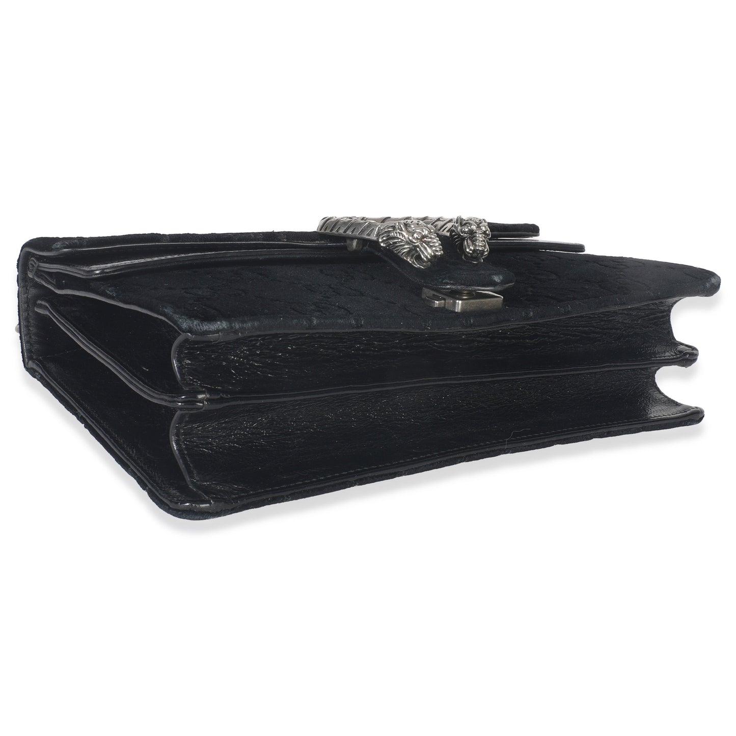 Gucci Black GG Embossed Velvet Small Dionysus Chain Bag