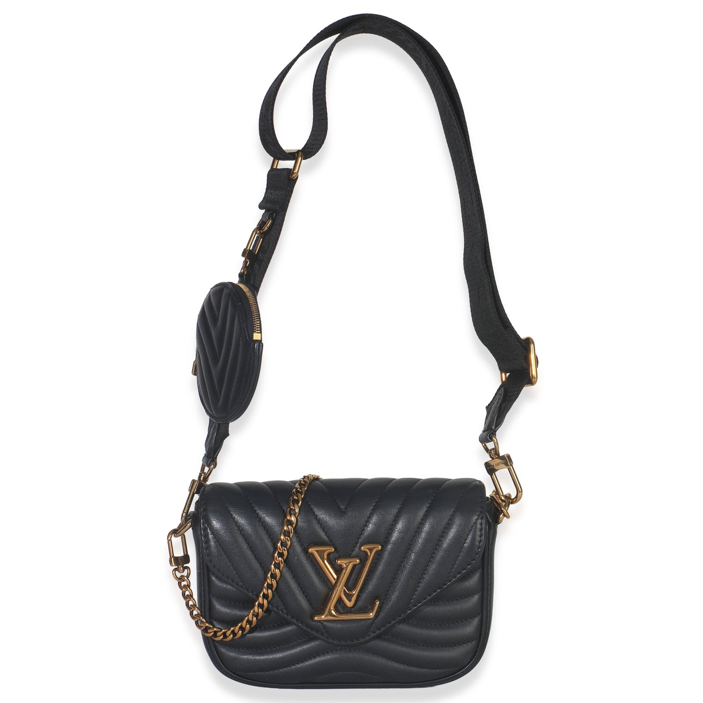 Louis Vuitton Black Quilted Calfskin New Wave Pochette