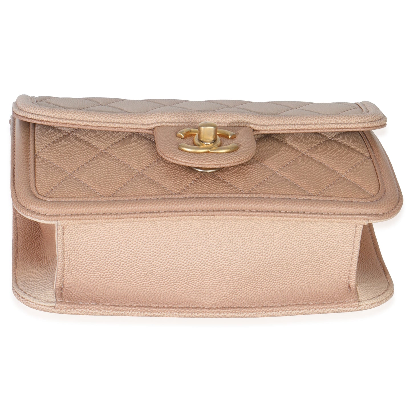 Chanel Beige Quilted Ombre Caviar Small Sunset On The Sea Belt Bag