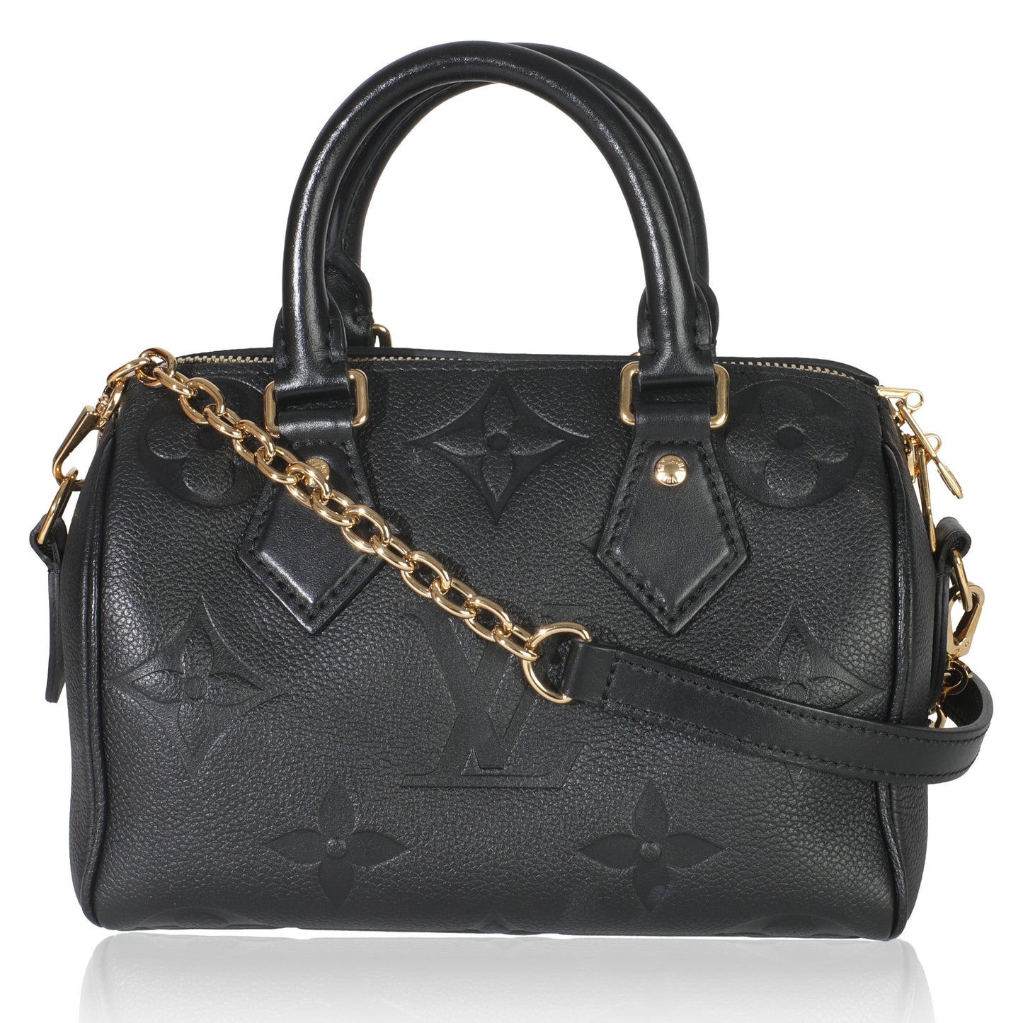 Louis Vuitton Black Giant Monogram Empreinte Speedy Bandouliere 20