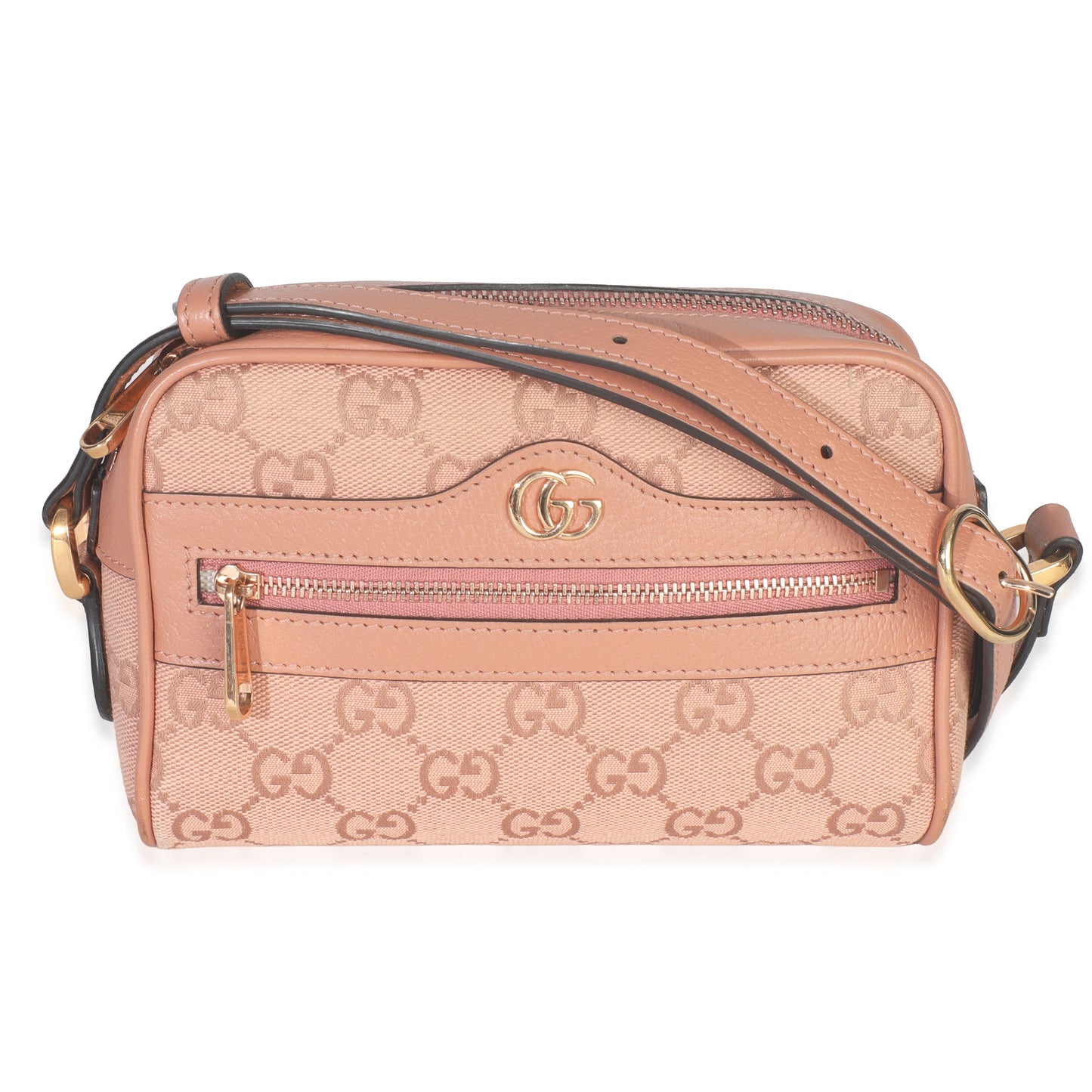 Gucci Pink GG Canvas Mini Ophidia Shoulder Bag