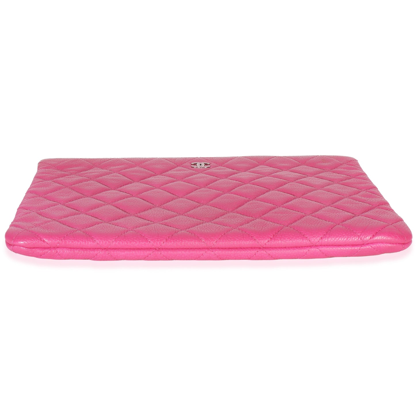 Chanel Pink Quilted Lambskin Medium Casino Beauty CC Cosmetic Case