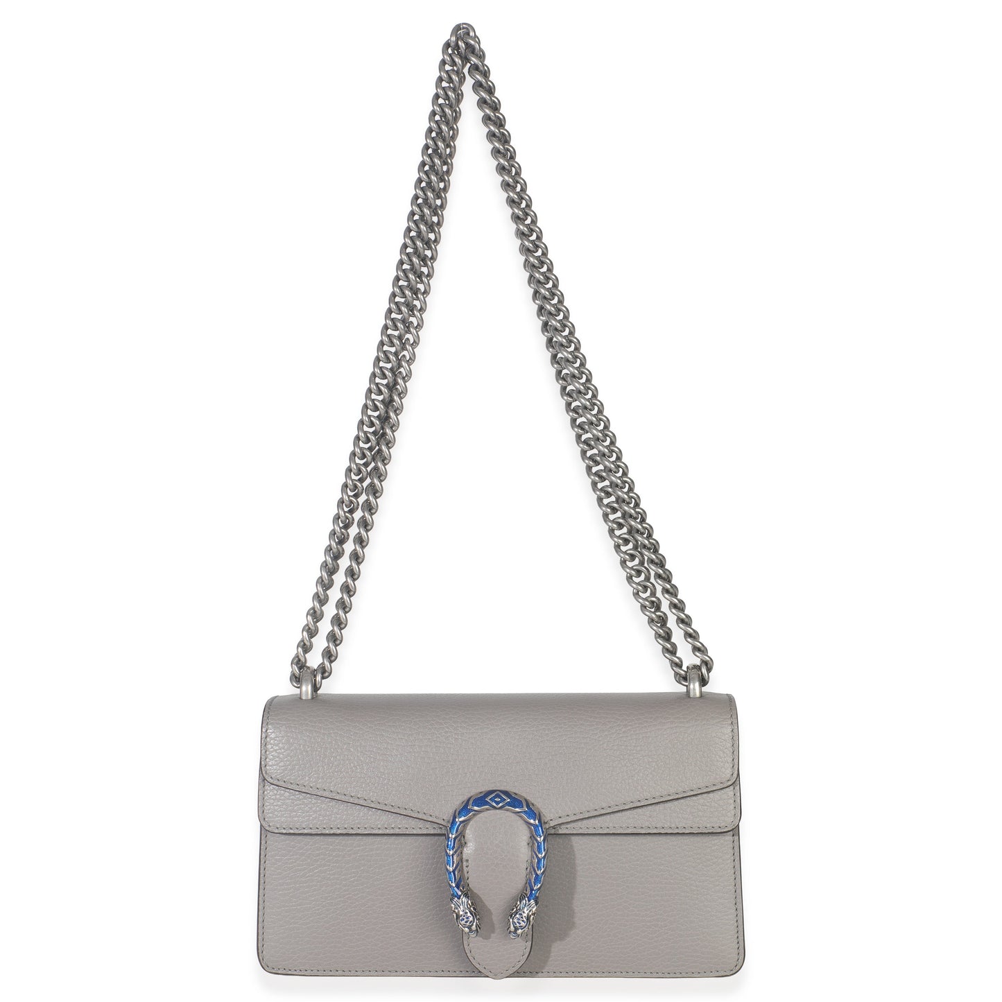 Gucci Dusty Grey Pebbled Calfskin Small Dionysus Shoulder Bag