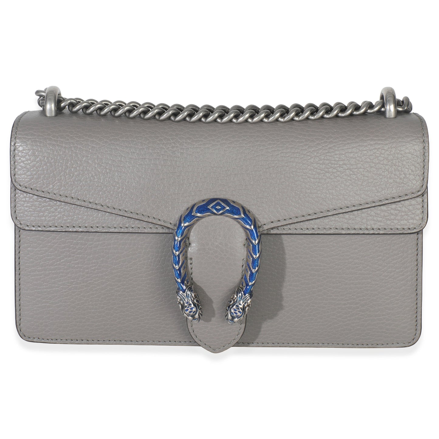 Gucci Dusty Grey Pebbled Calfskin Small Dionysus Shoulder Bag