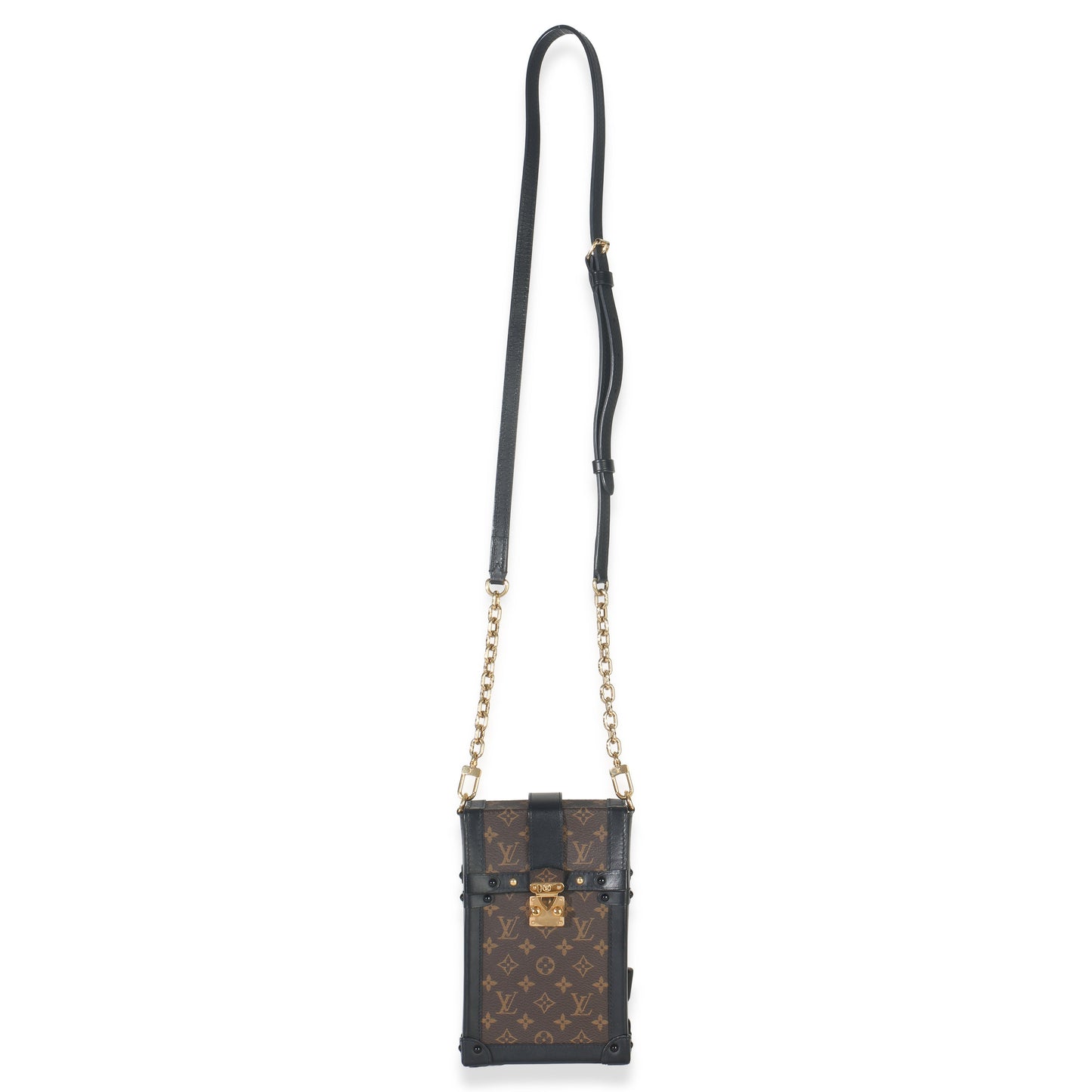Louis Vuitton Black Monogram Canvas Verticale Trunk Pochette