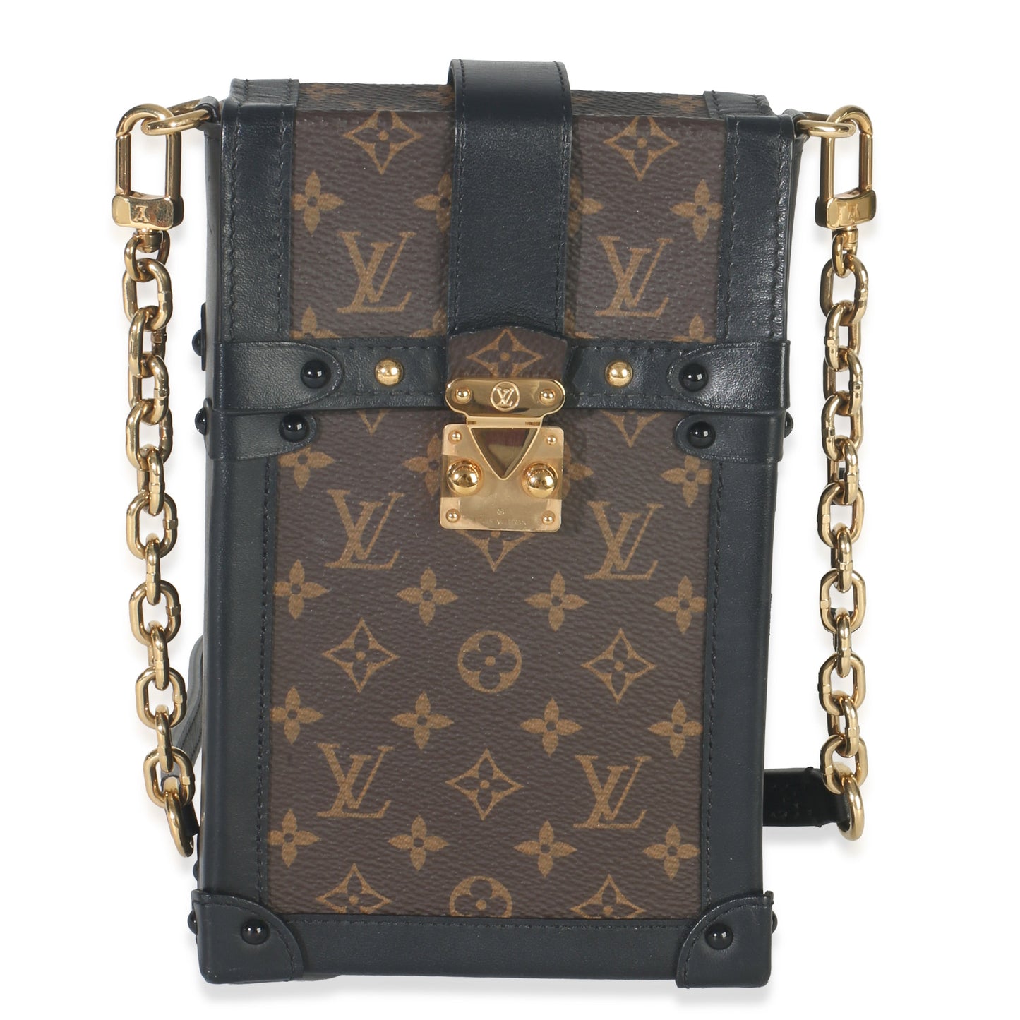 Louis Vuitton Black Monogram Canvas Verticale Trunk Pochette