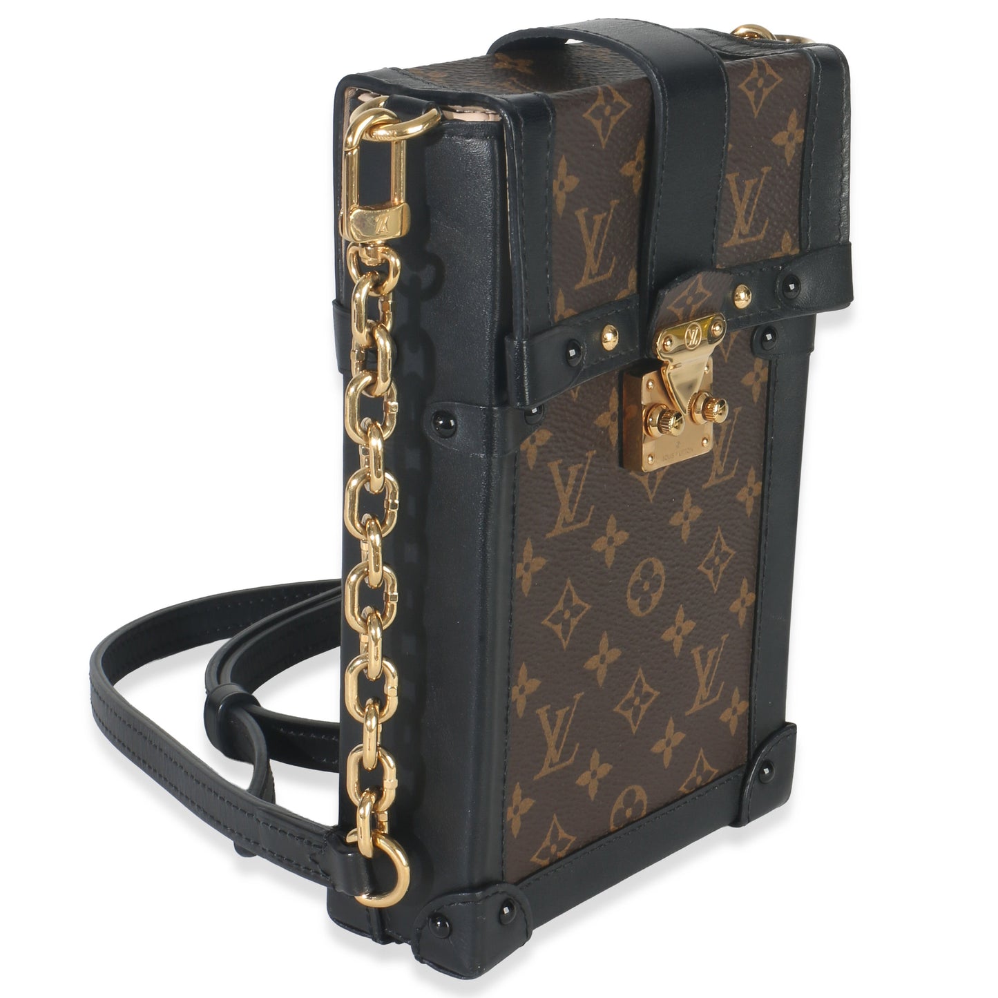 Louis Vuitton Black Monogram Canvas Verticale Trunk Pochette