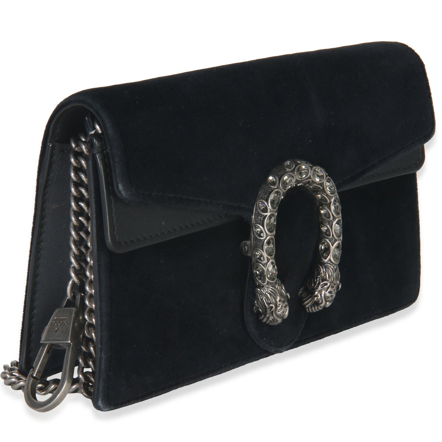 Gucci Black Velvet Super Mini Dionysus Chain Bag
