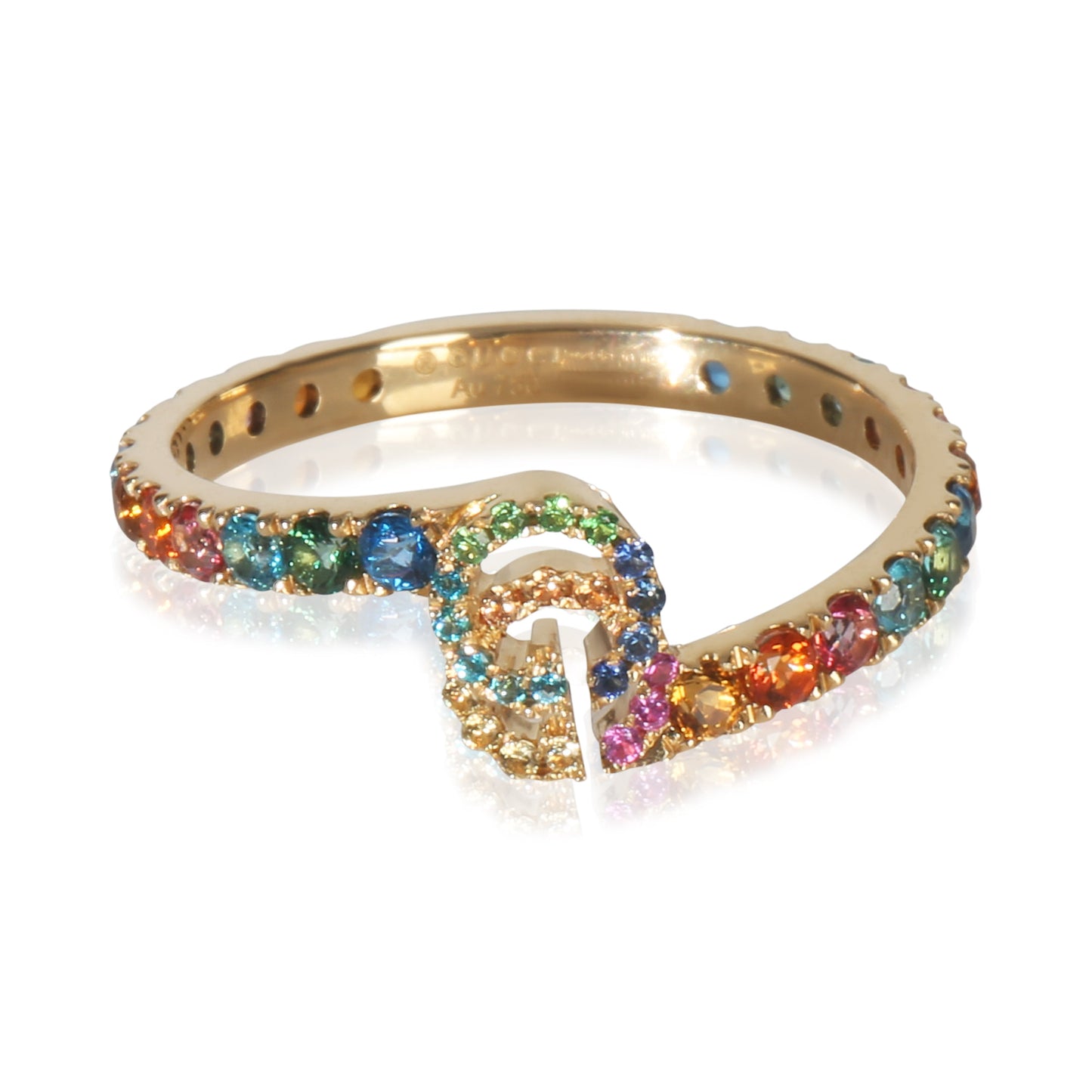 Gucci Yellow Gold  Rainbow G Ring