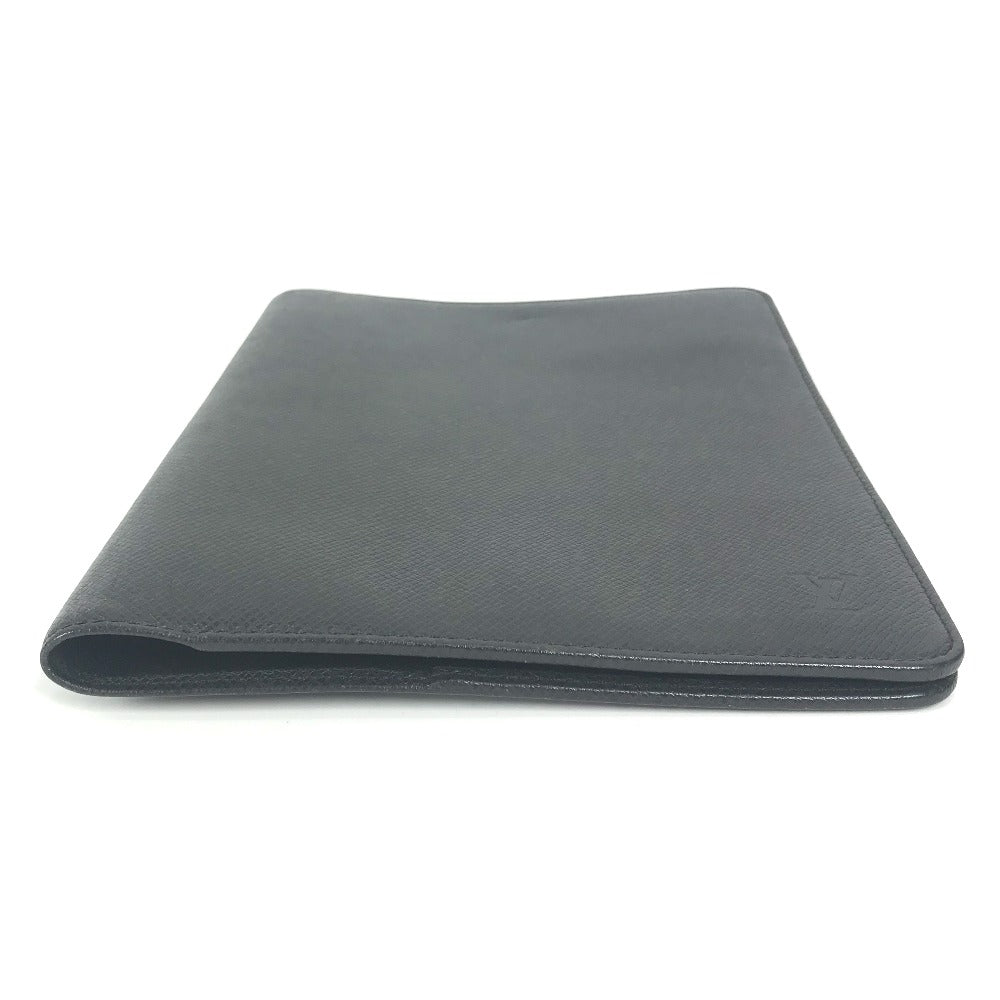 LOUIS VUITTON Note cover R20409 Taiga Leather black Taiga Agenda Bureau mens