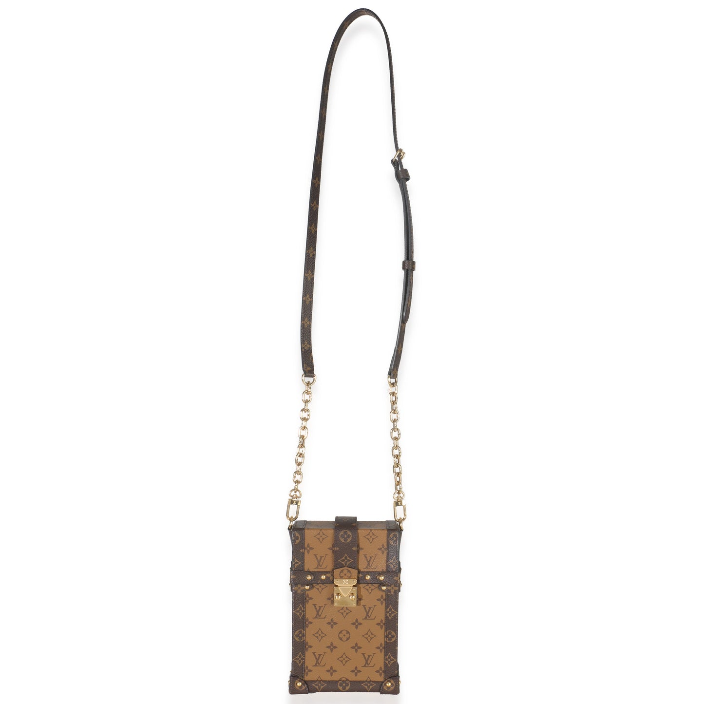 Louis Vuitton Monogram Reverse Canvas Vertical Trunk Pochette