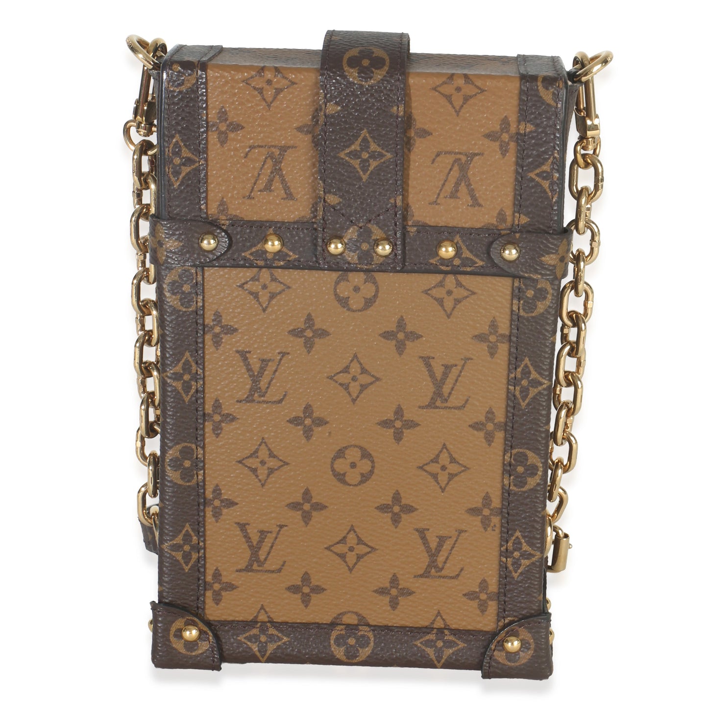 Louis Vuitton Monogram Reverse Canvas Vertical Trunk Pochette