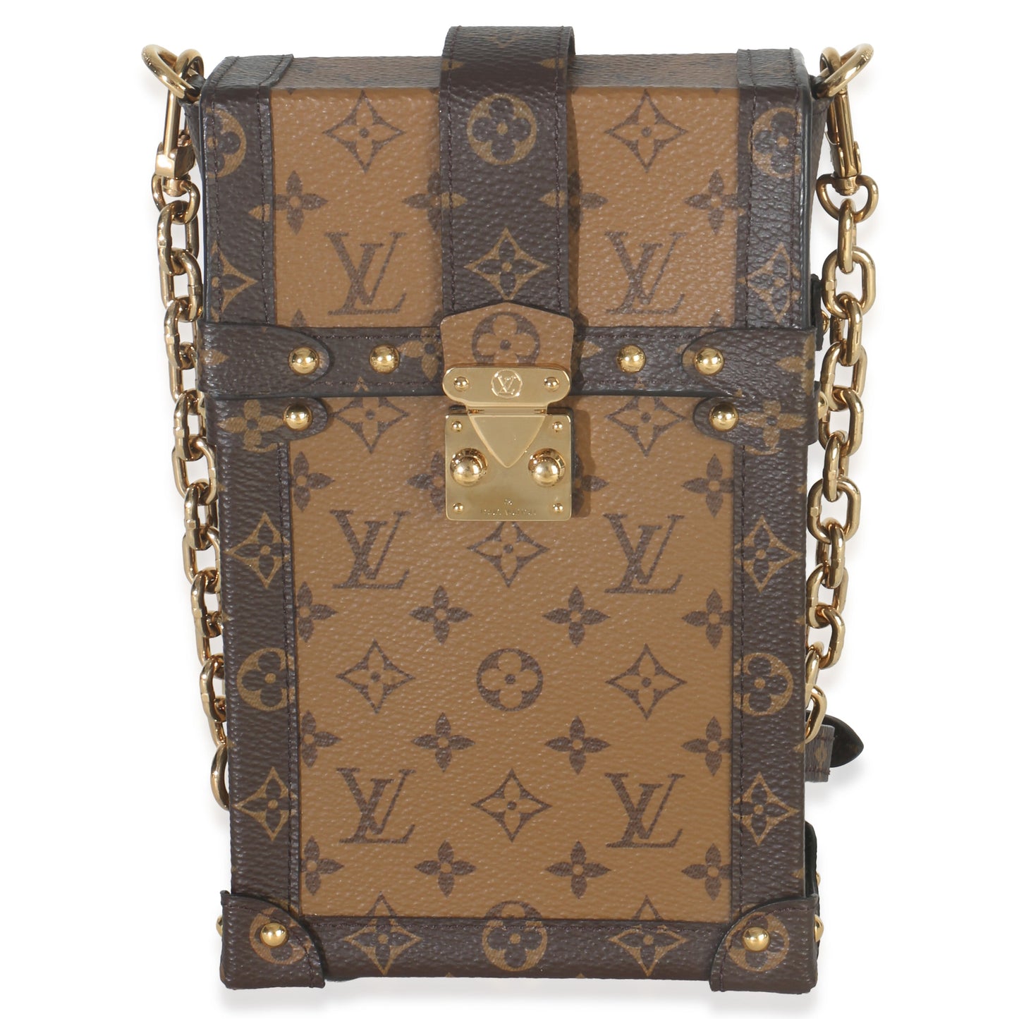 Louis Vuitton Monogram Reverse Canvas Vertical Trunk Pochette