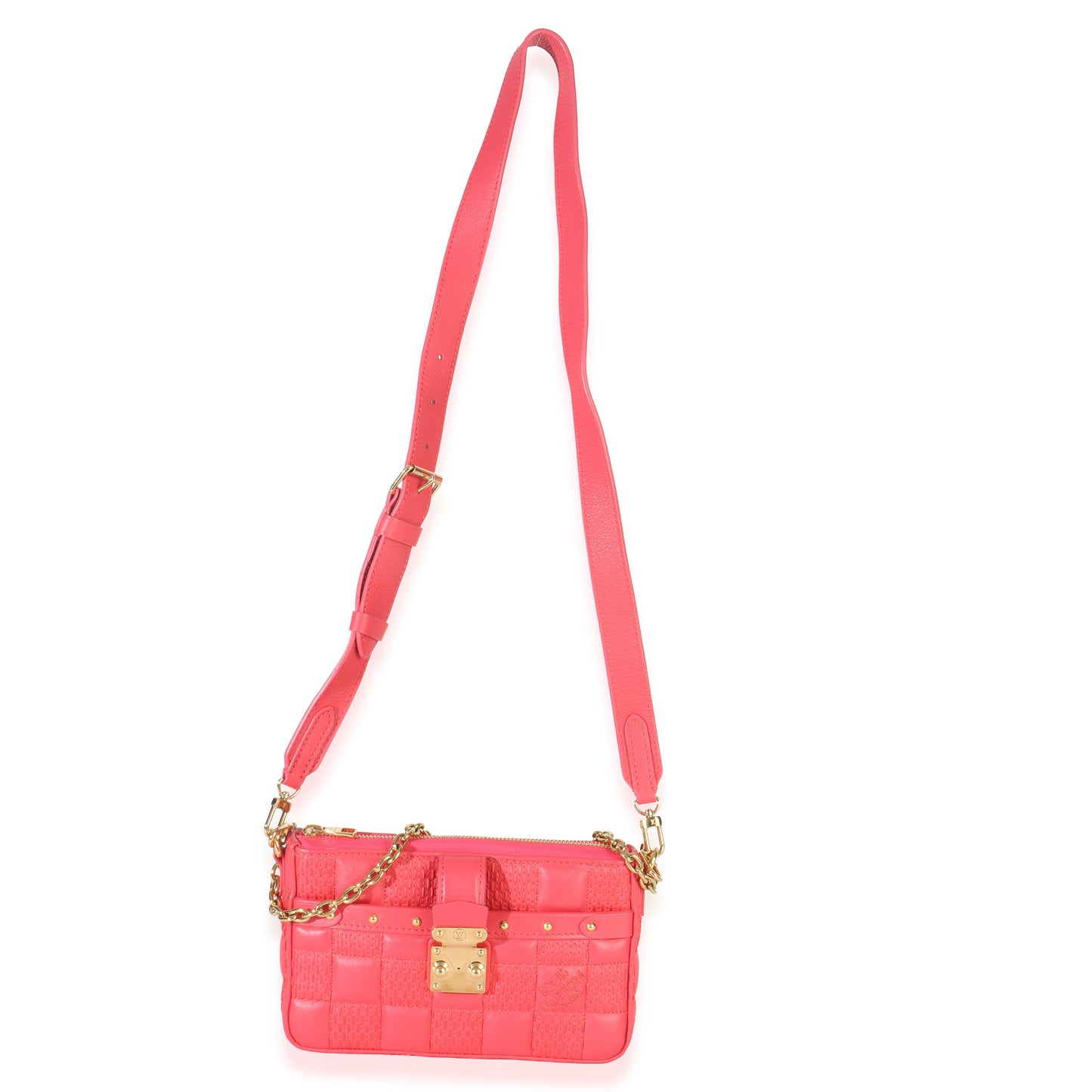 Louis Vuitton Rose Damier Quilted Lambskin Troca Pochette