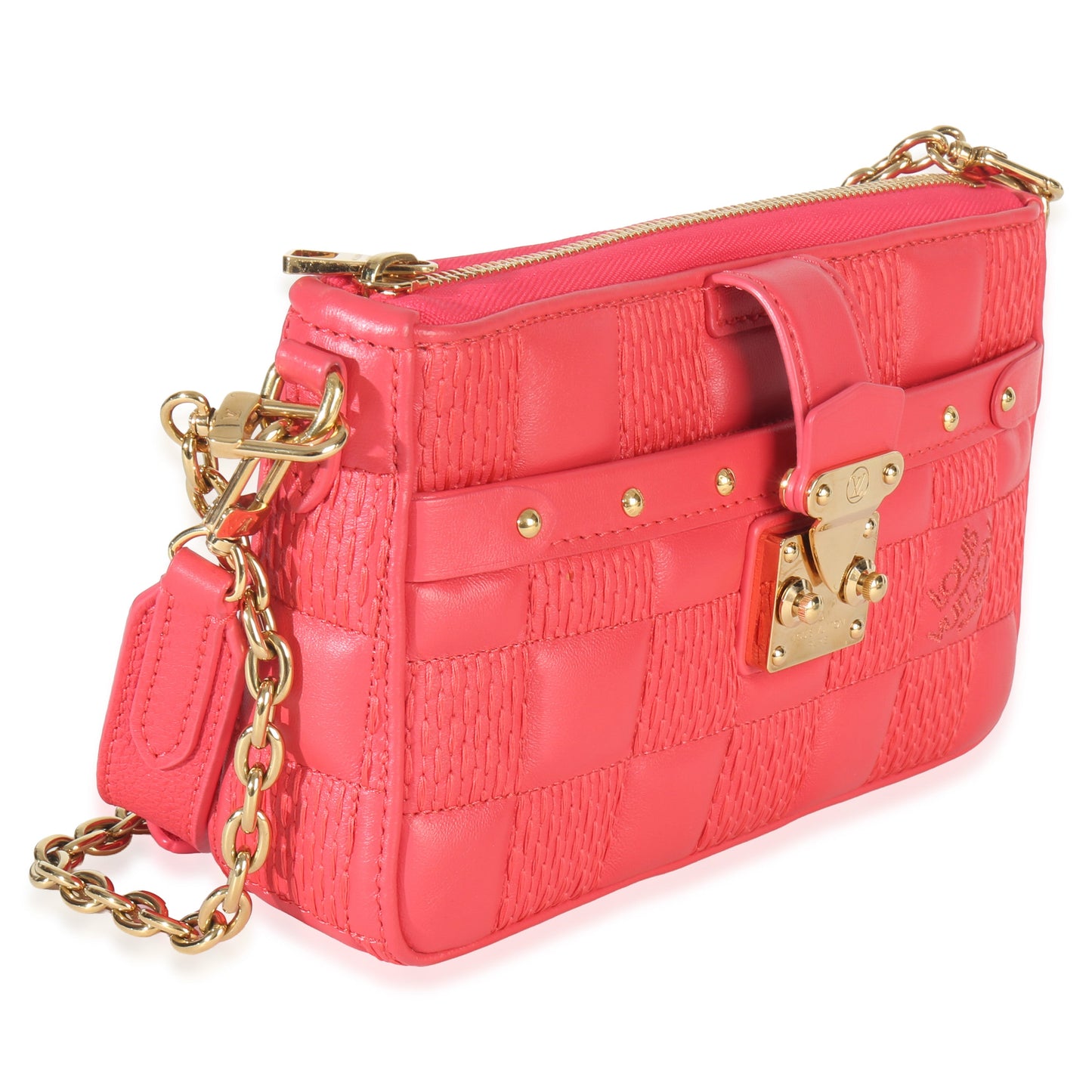 Louis Vuitton Rose Damier Quilted Lambskin Troca Pochette