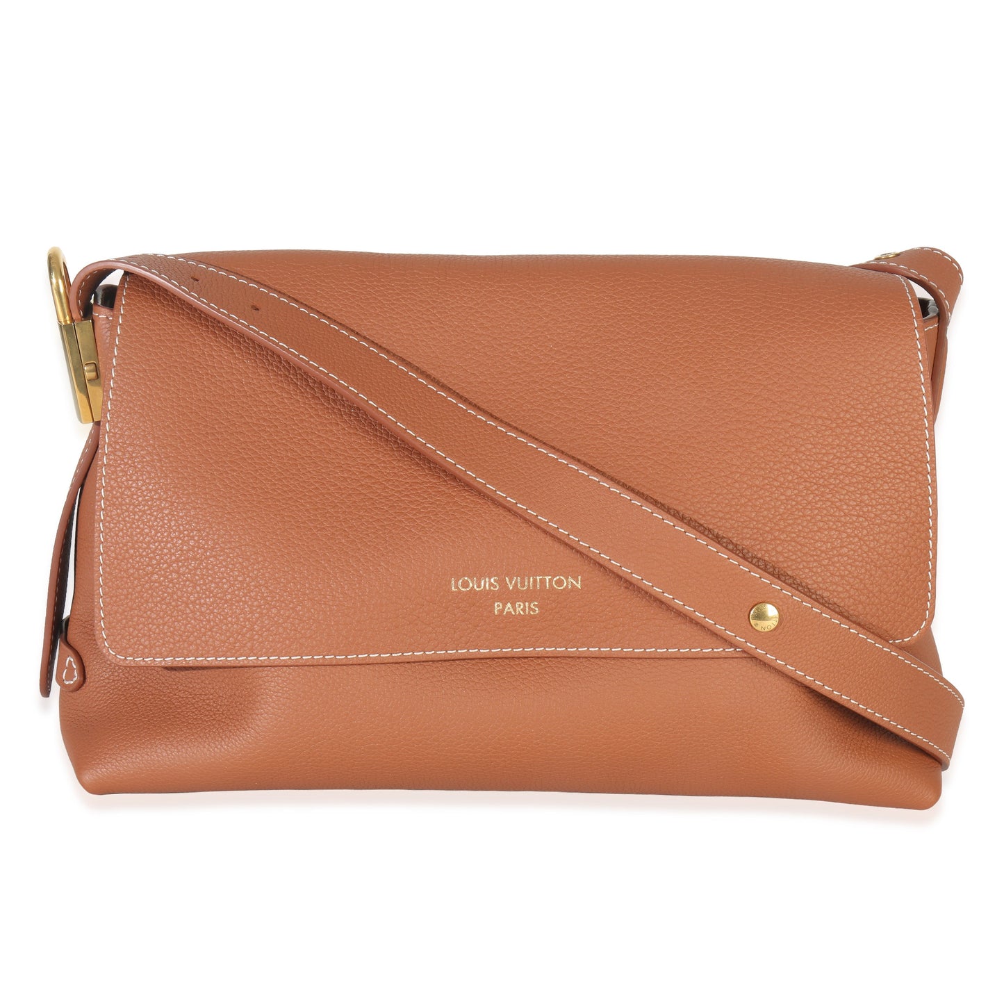 Louis Vuitton Cognac Grained Calfskin Low Key Messenger