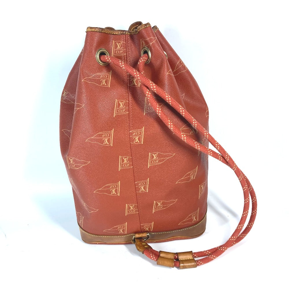 LOUIS VUITTON Shoulder Bag M80026 Leather / PVC Brown LVCUP Louis Vuitton Cup Saint Tropez Women