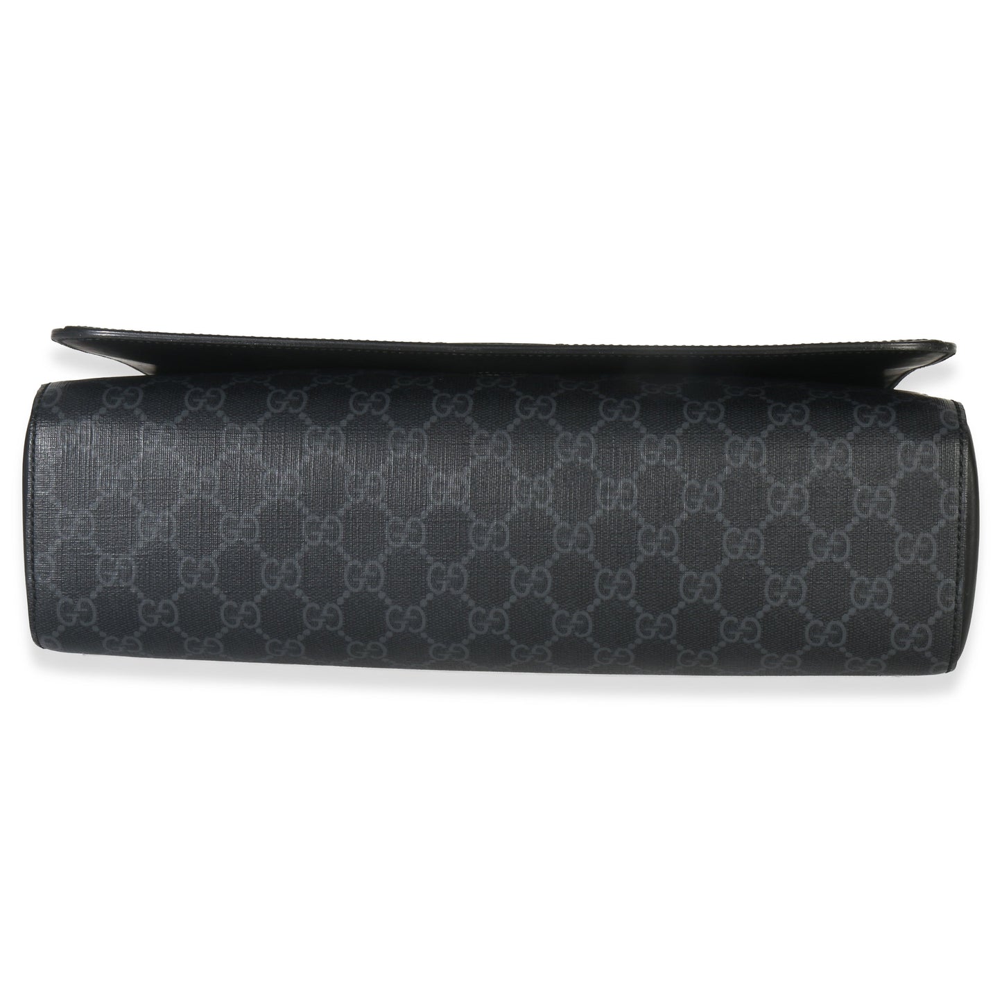 Gucci Black GG Supreme Canvas Night Courrier Flap Messenger Bag
