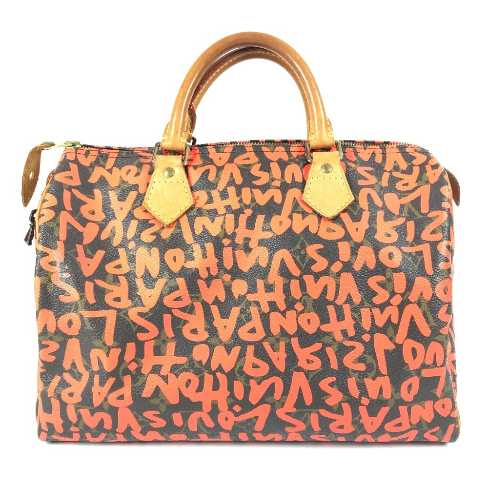 LOUIS VUITTON Boston Duffel bag M93705 MonogramGraffitiCanvas Orange Monogram graffiti Speedy 30 unisex(Unisex)
