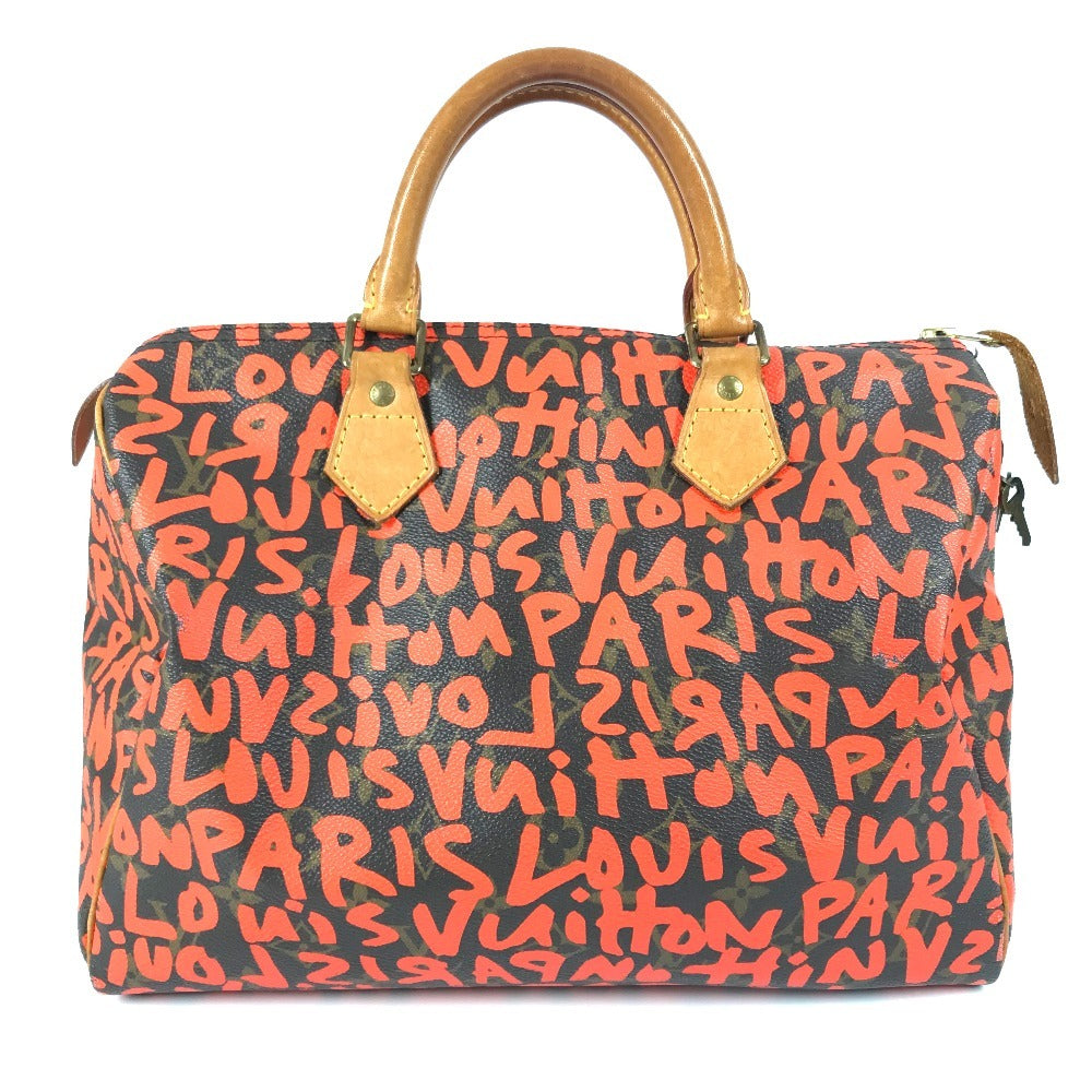LOUIS VUITTON Boston Duffel bag M93705 MonogramGraffitiCanvas Orange Monogram graffiti Speedy 30 unisex(Unisex)