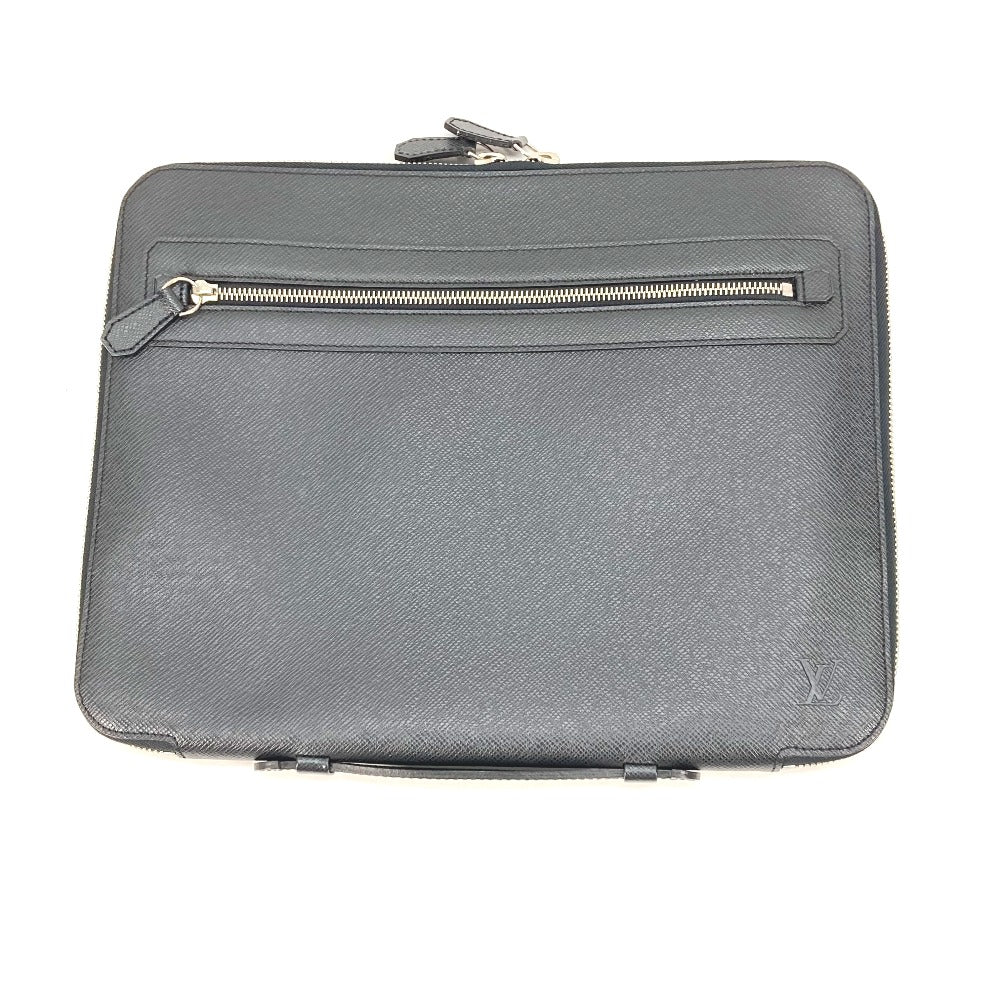 LOUIS VUITTON Business bag M32612 Taiga Leather black Taiga Vladimir mens