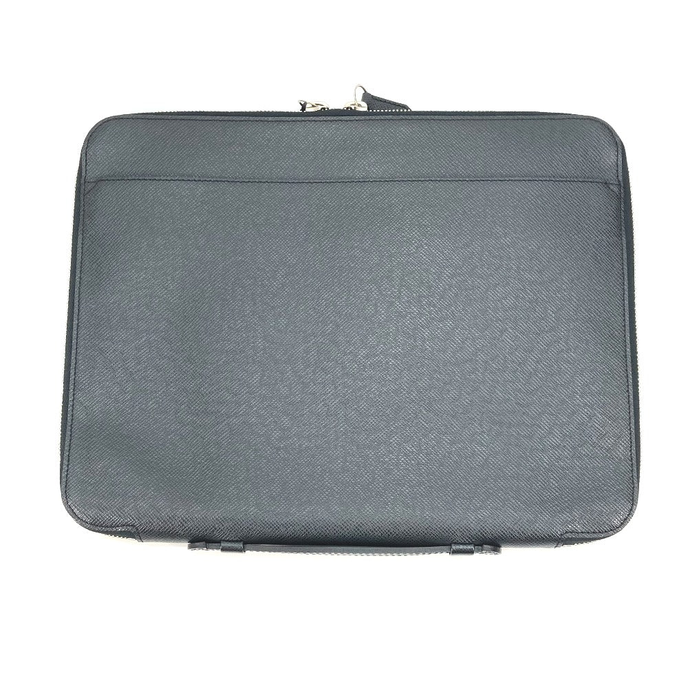 LOUIS VUITTON Business bag M32612 Taiga Leather black Taiga Vladimir mens
