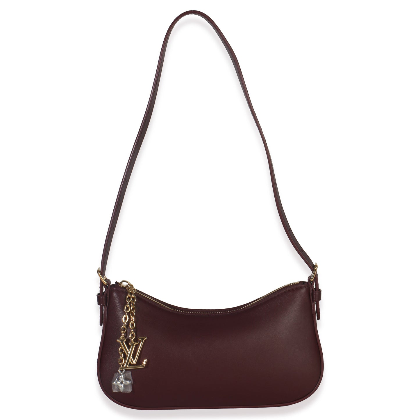 Louis Vuitton Garnet Calfskin Pochette LV Bloom