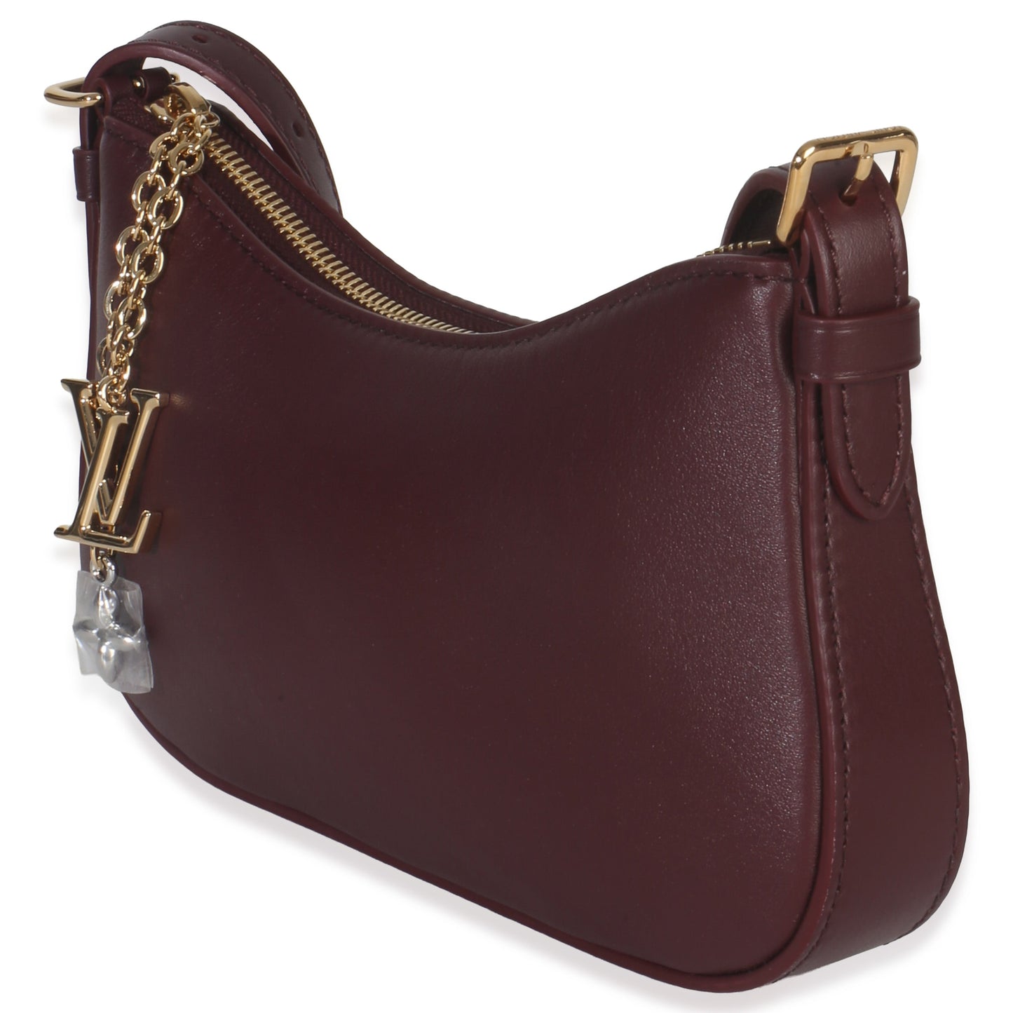 Louis Vuitton Garnet Calfskin Pochette LV Bloom