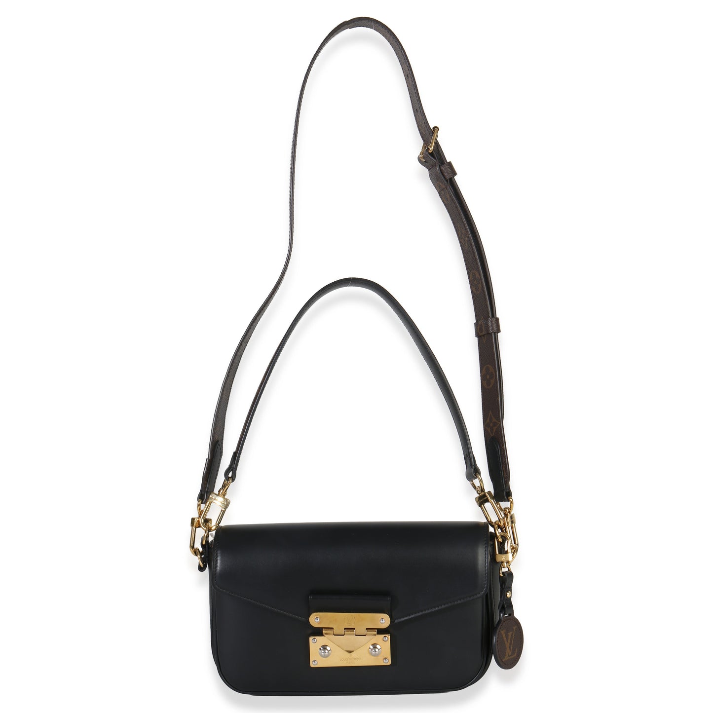 Louis Vuitton Black Calfskin Monogram Swing Bag