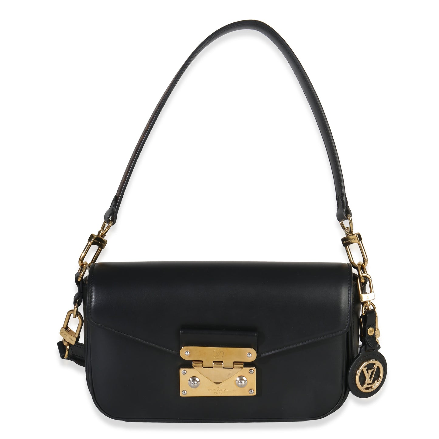 Louis Vuitton Black Calfskin Monogram Swing Bag