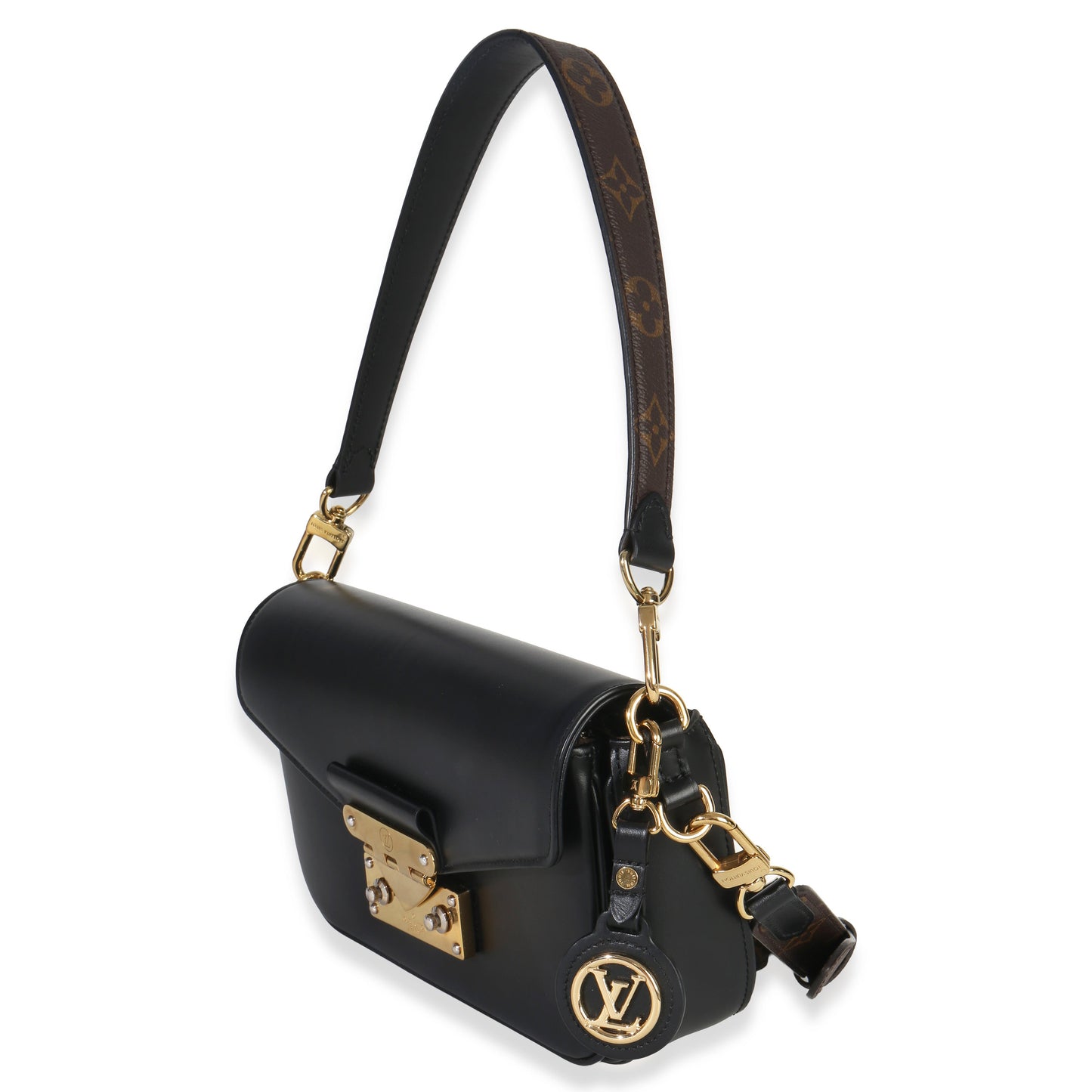 Louis Vuitton Black Calfskin Monogram Swing Bag