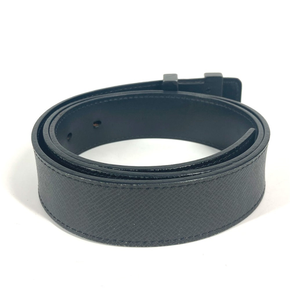 LOUIS VUITTON belt M6897V Taiga Leather black Taiga Santur LV Initial 35MM 85