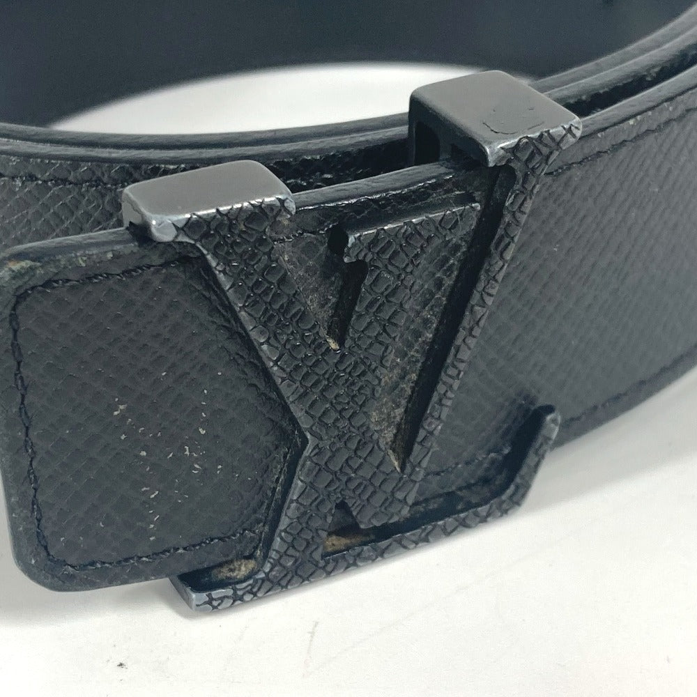 LOUIS VUITTON belt M6897V Taiga Leather black Taiga Santur LV Initial 35MM 85