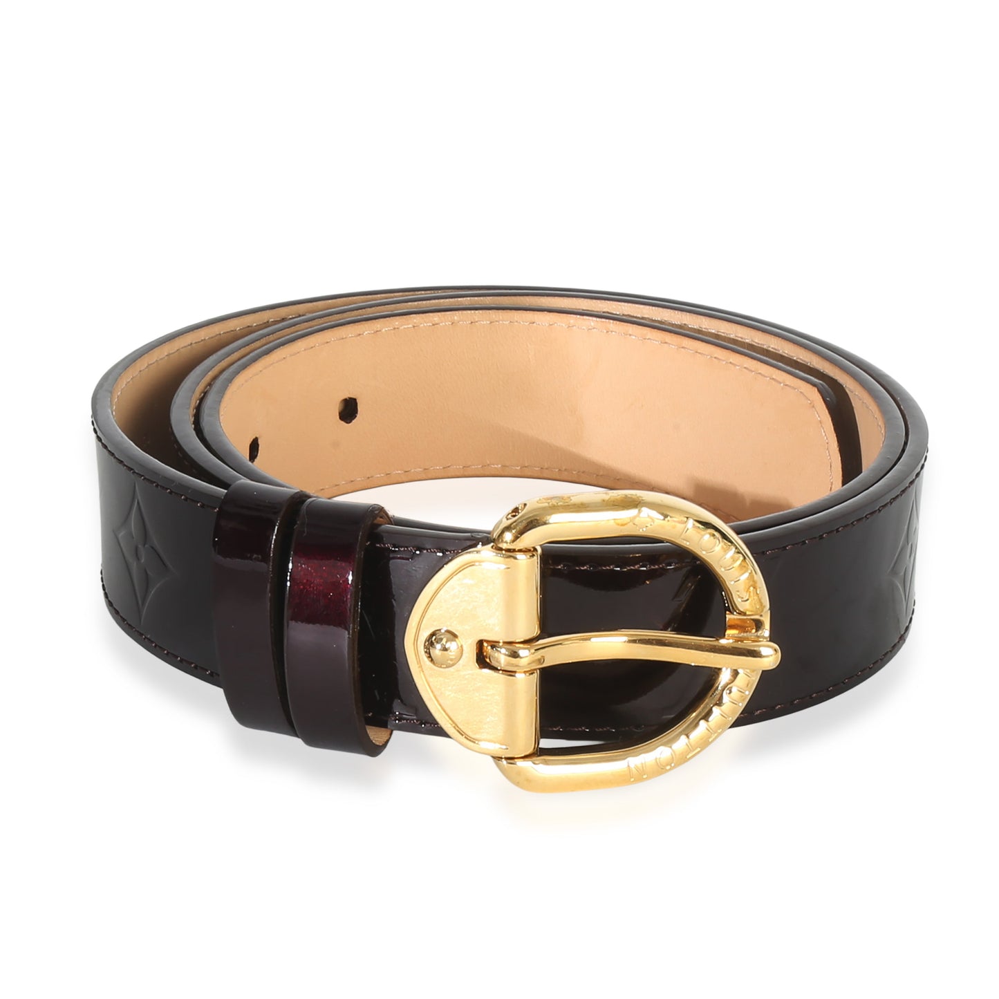 Louis Vuitton Aubergine Monogram Vernis Ceinture 40mm Belt 80/32