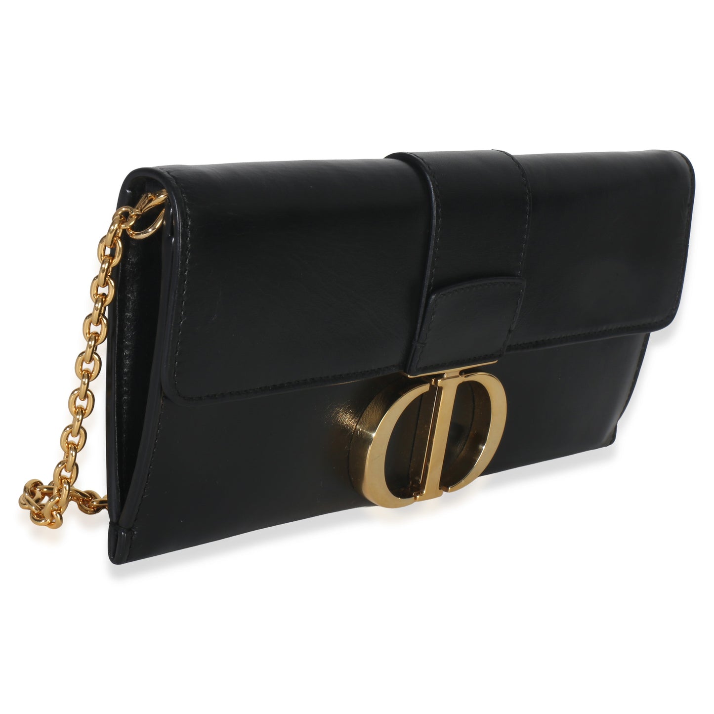Dior Black Calfskin Montaigne 30 Clutch